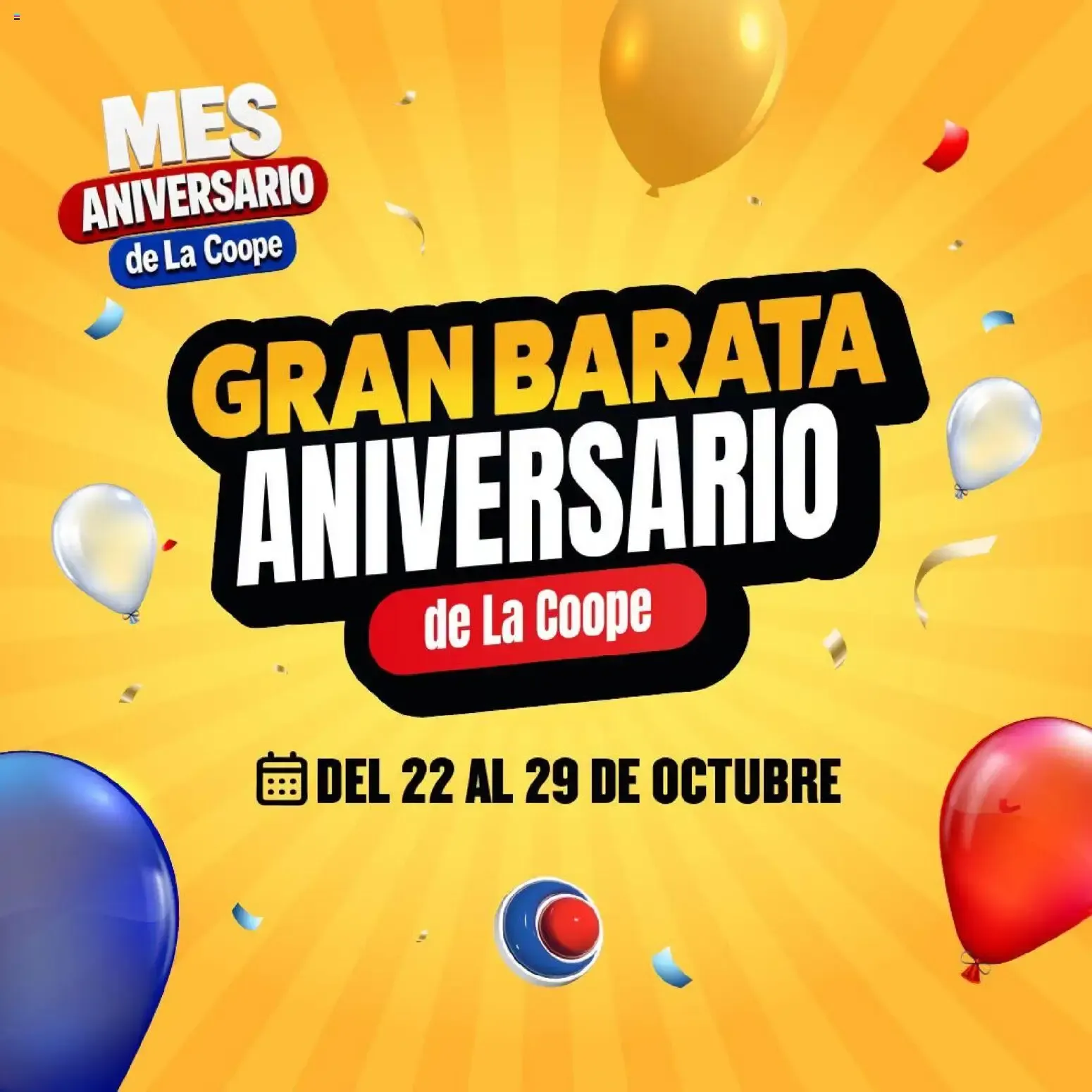 Ofertas de Gran Barata Aniversario de La Coope 22 de octubre al 29 de octubre 2026 - Página 1 del catálogo