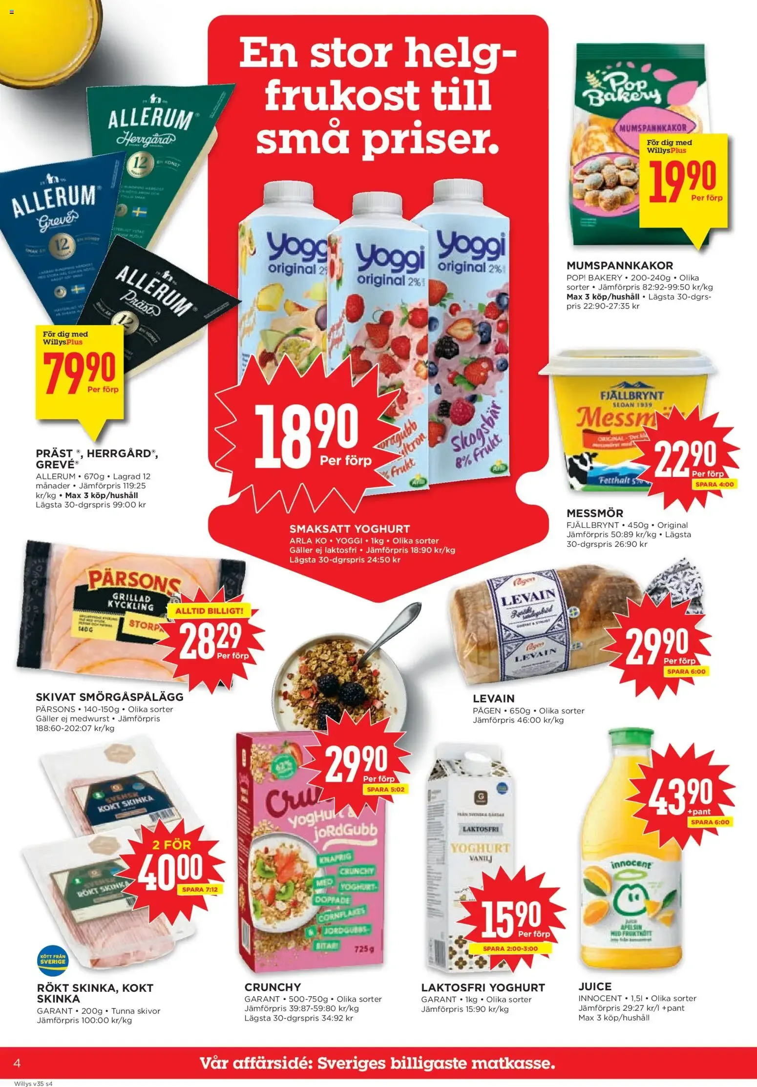 Willy:s - Fyll på vardagen! från 24 augusti till 30 augusti 2026 - Reklamblad sidor 4