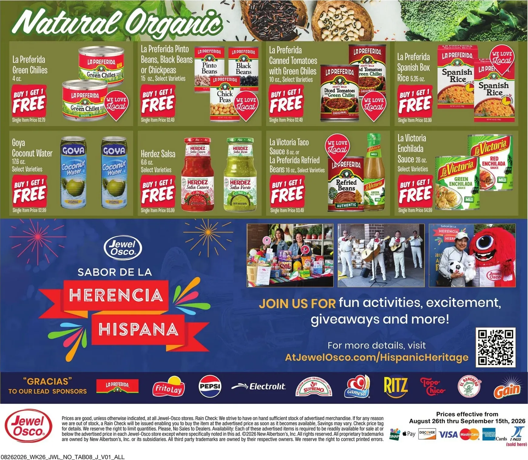 Weekly ad Jewel Osco - Sabor de la Herencia Hispana from August 26 to September 15 2026 - Page 8