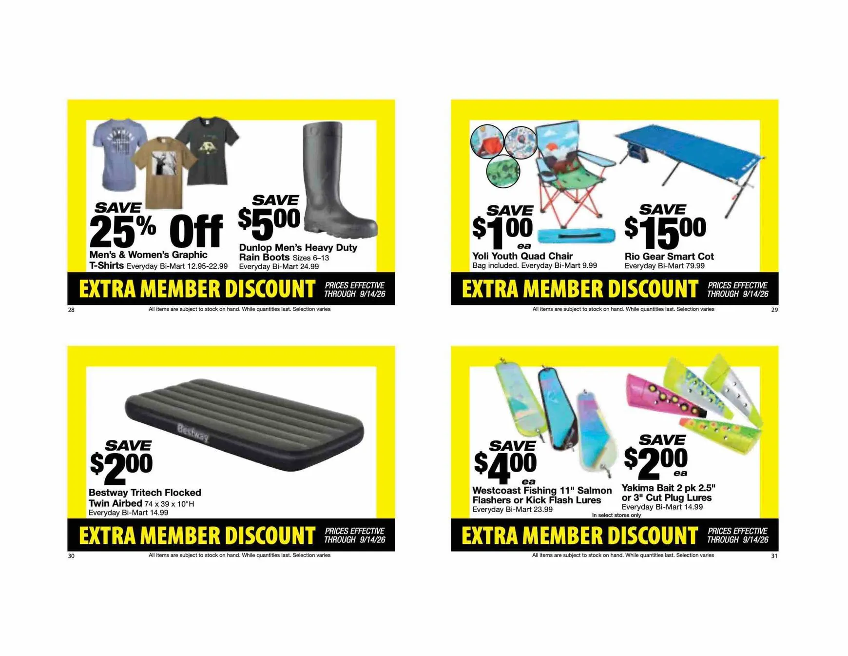 Weekly ad Current Bi-Mart - Extra member discount book leaflet valid from Tuesday 08/25/2026 to Monday 09/14/2026 from August 25 to September 14 2026 - Page 9