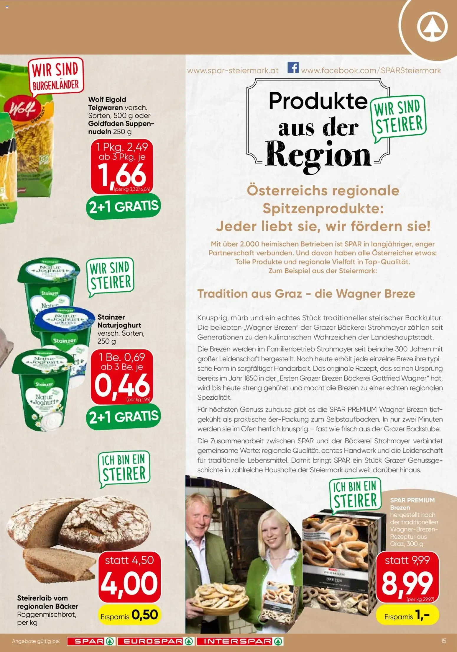 Spar Flugblatt - Steiermark (18.06.2026) - Angebote und Prospekt von 18. Juni bis 30. Juni 2026 - Flugblätt seite 15