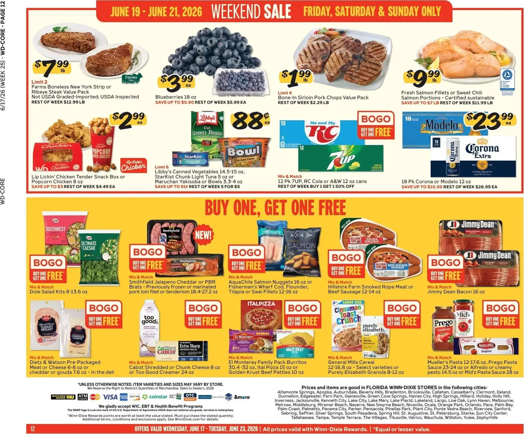 Weekly promotion Current Winn-Dixie leaflet valid from Wednesday 06/17/2026 to Tuesday 06/23/2026 spanning from June 17 to June 23 2026 - Page 12 for Catalogue 365