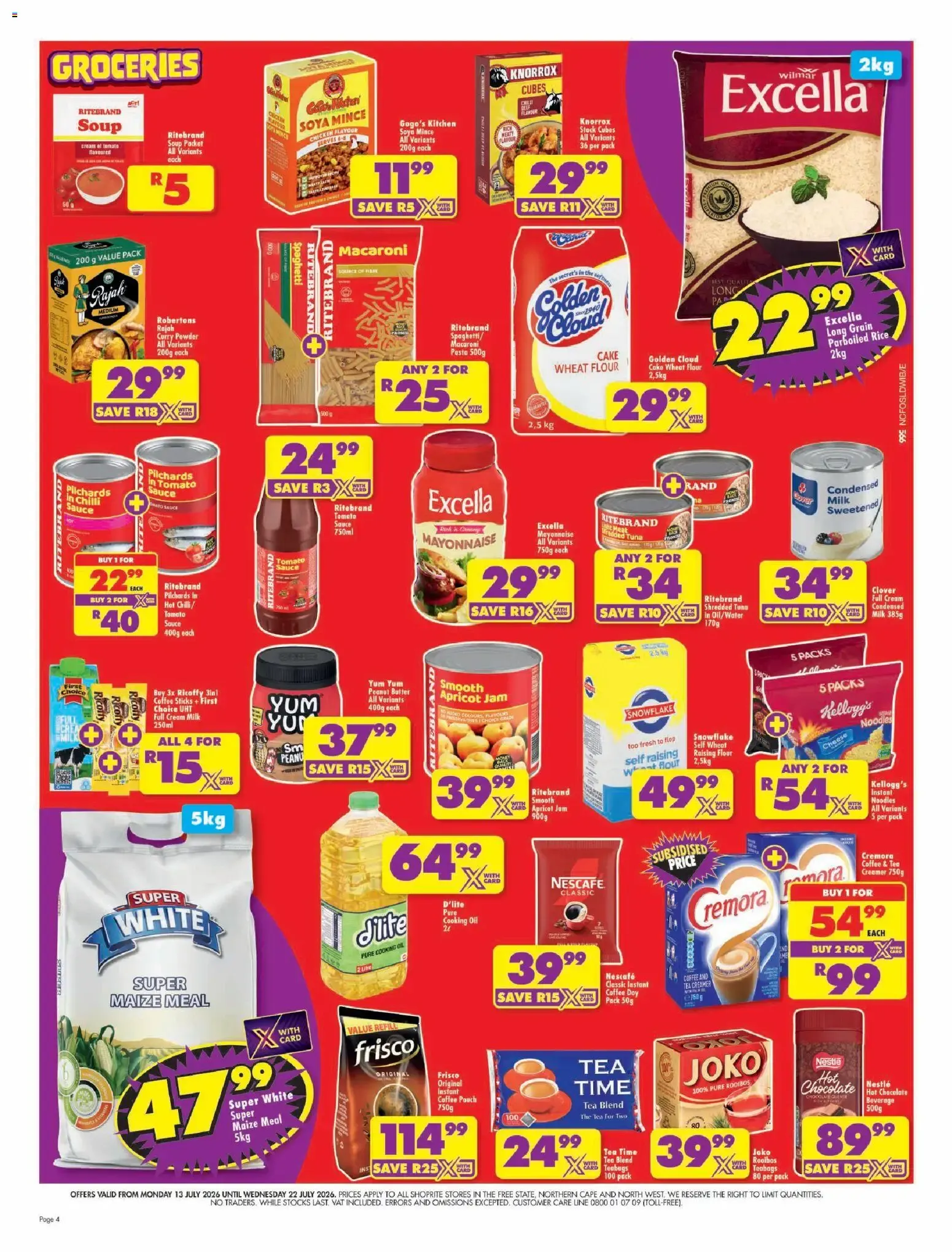 Shoprite - Northern Cape - Low Price Lowduuuma (13/07/2026 - 22/07/2026) → Online Catalogue from 13 July to 22 July 2026 - Catalogue Page 4