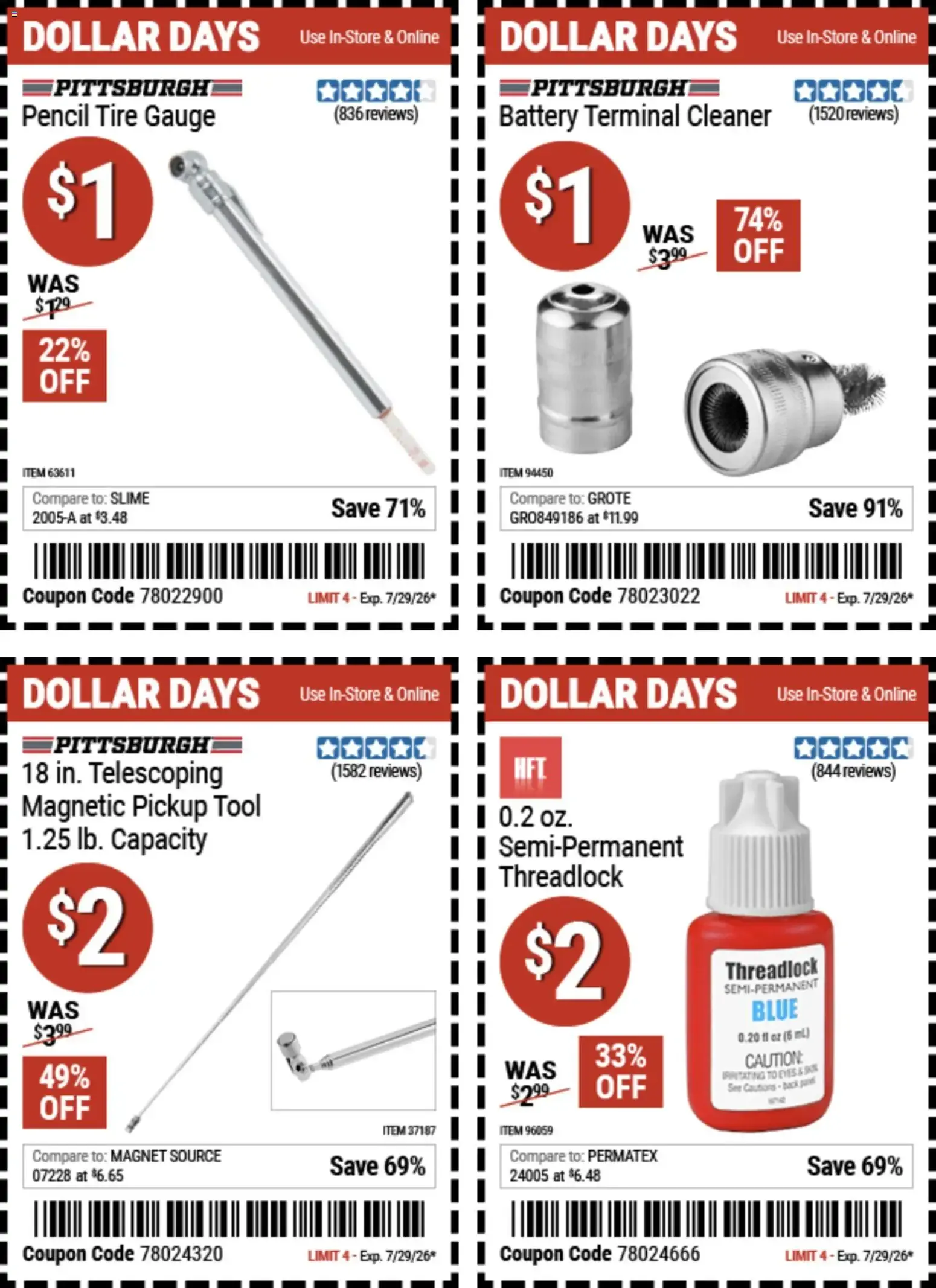 Weekly ad Harbor Freight Dollar Days (07/16 - 07/29 2026) - Flyer from July 16 to July 29 2026 - Page 1