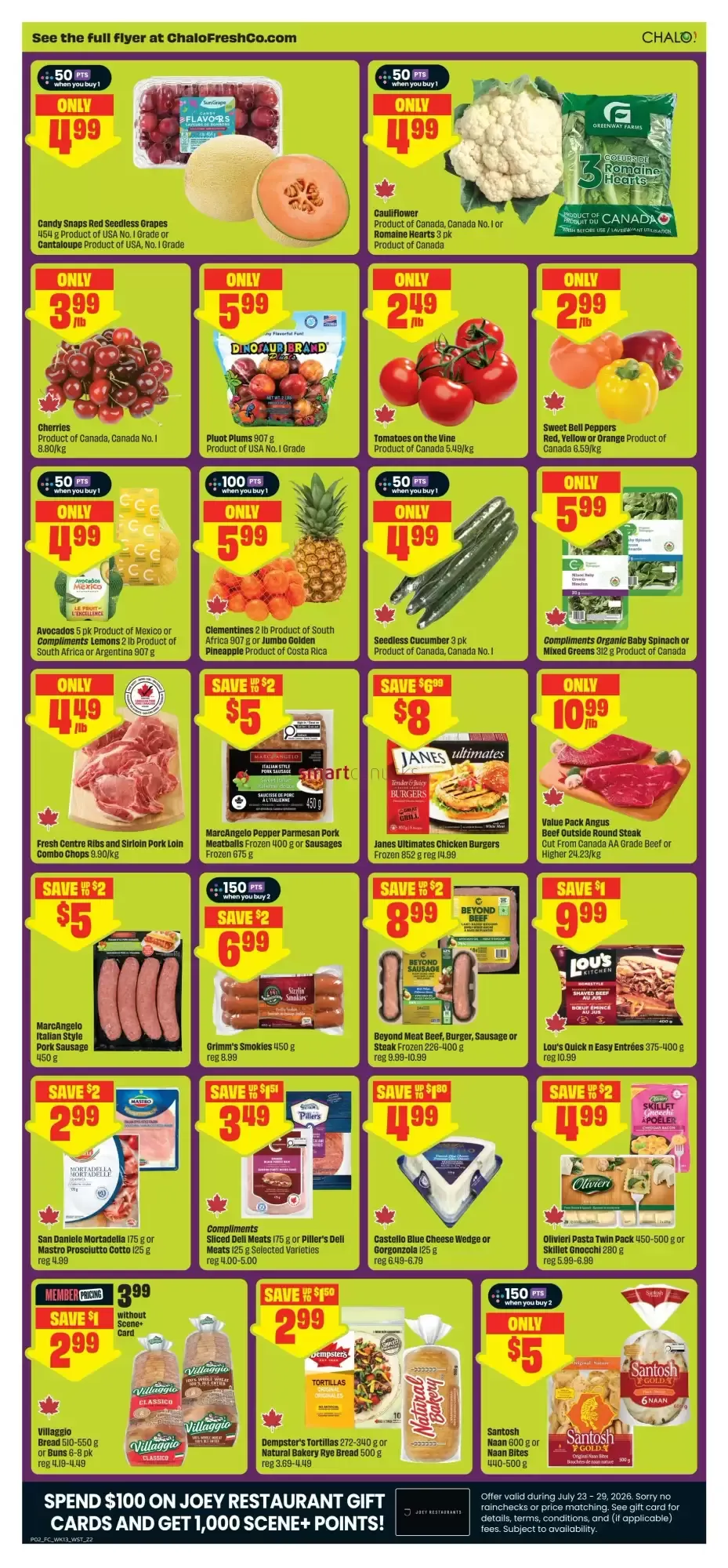 CHALO! FRESH CO DEALS UNDER $5 from July 23 to July 29 2026 - flyer page 3