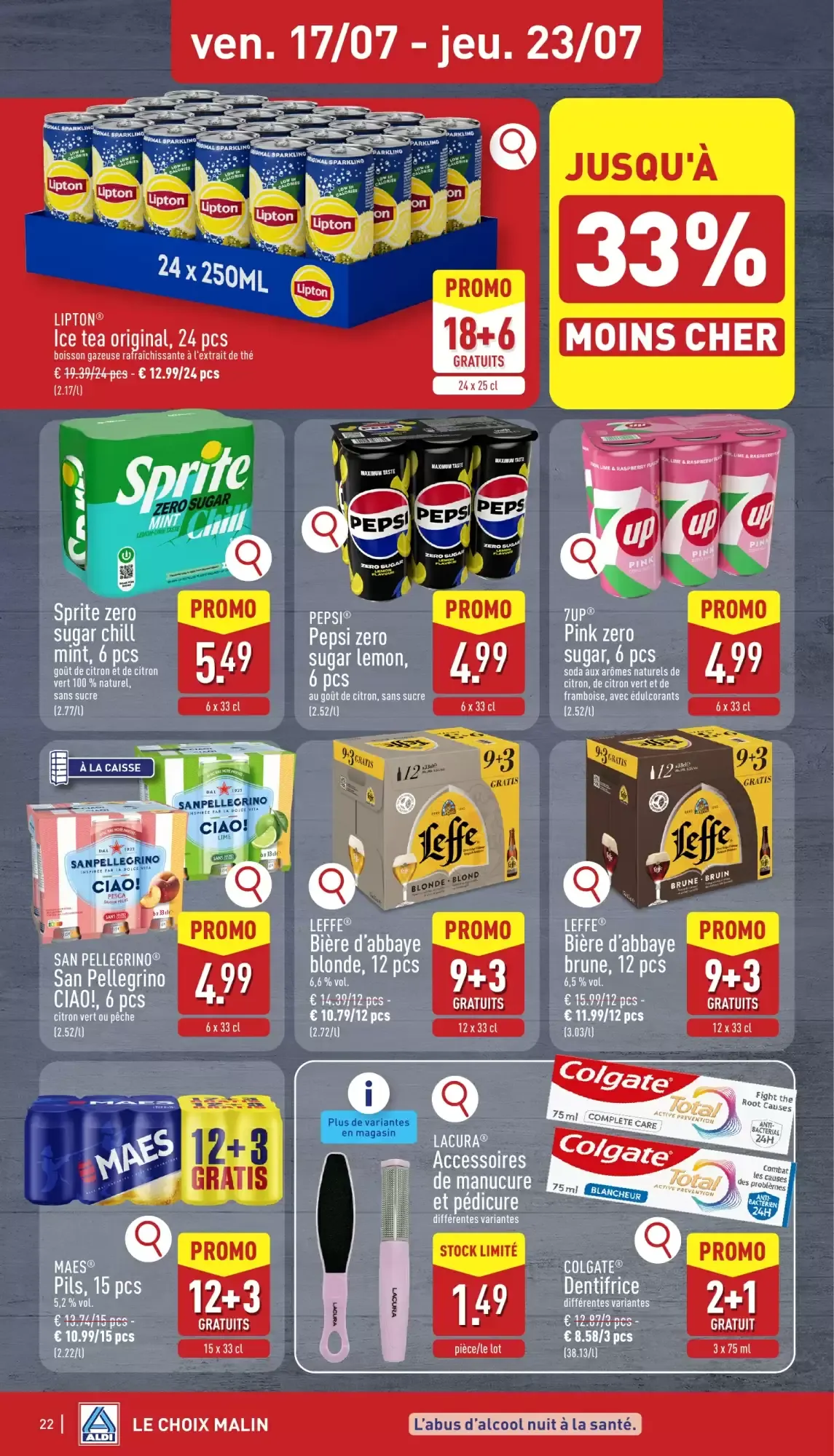 ALDI Dépliant du 13/07 au 18/07 van 13 juli tot 18 juli 2026 - folder pagina 22