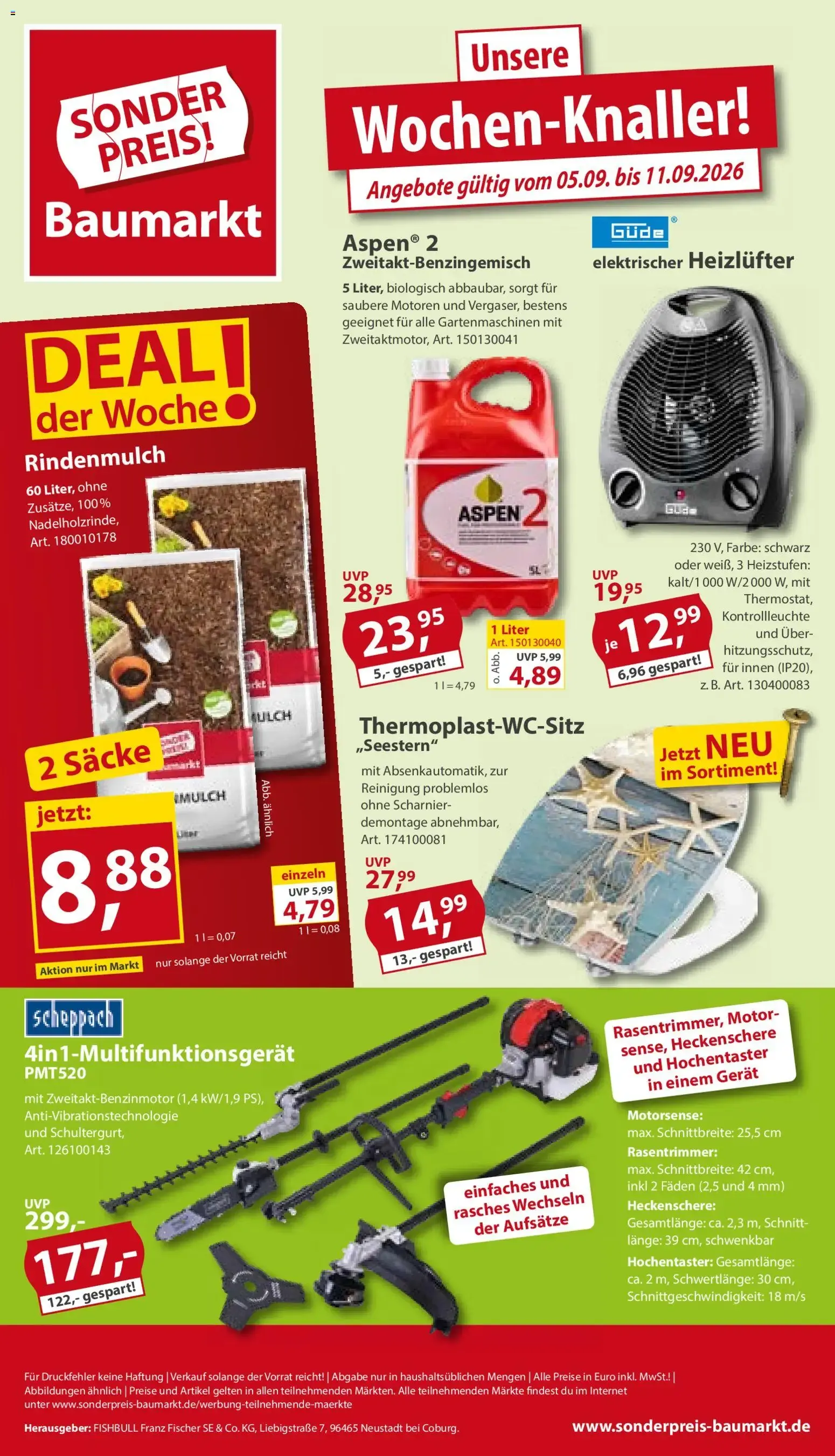 Sonderpreis Baumarkt Prospekt (ab 05.09.2026) zum Blättern