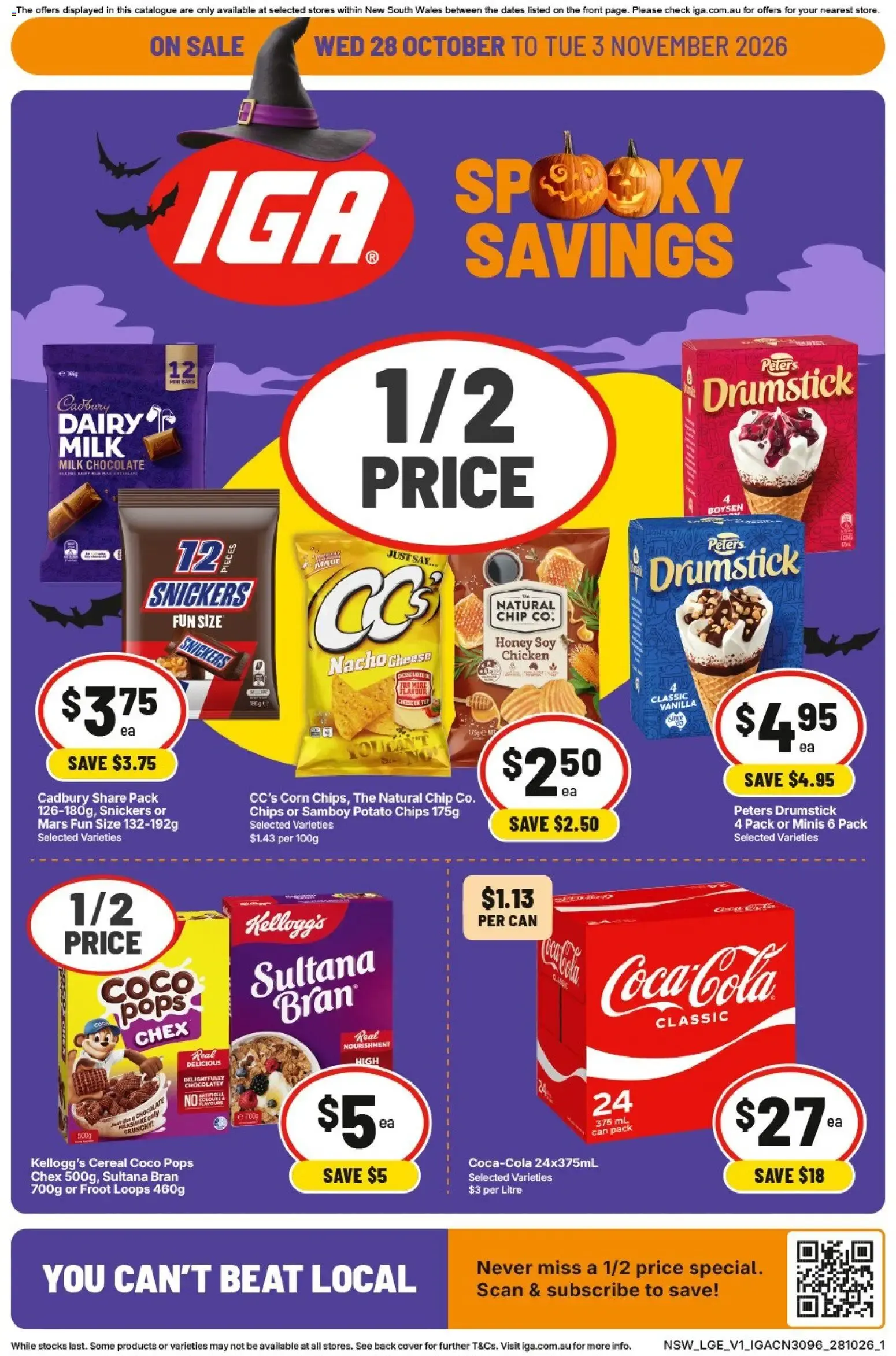 IGA Halloween 👻 catalogue from 28/10/2026 - Catalogue valid from 28 October to 3 November 2026 - page 1