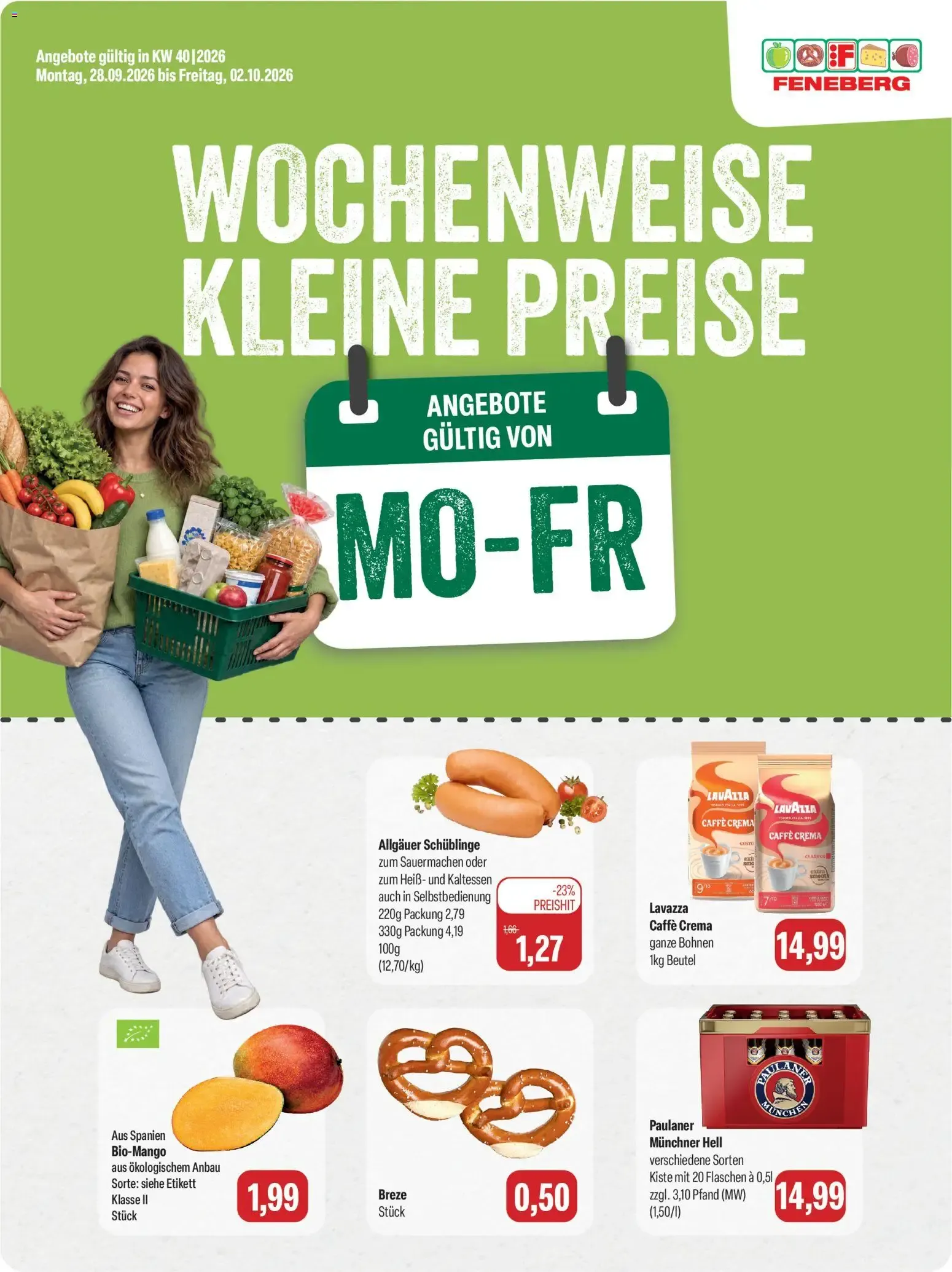 Feneberg Angebote (ab 28.09.2026) zum Blättern von 28. September bis 2. Oktober 2026 - Prospekt seite 1