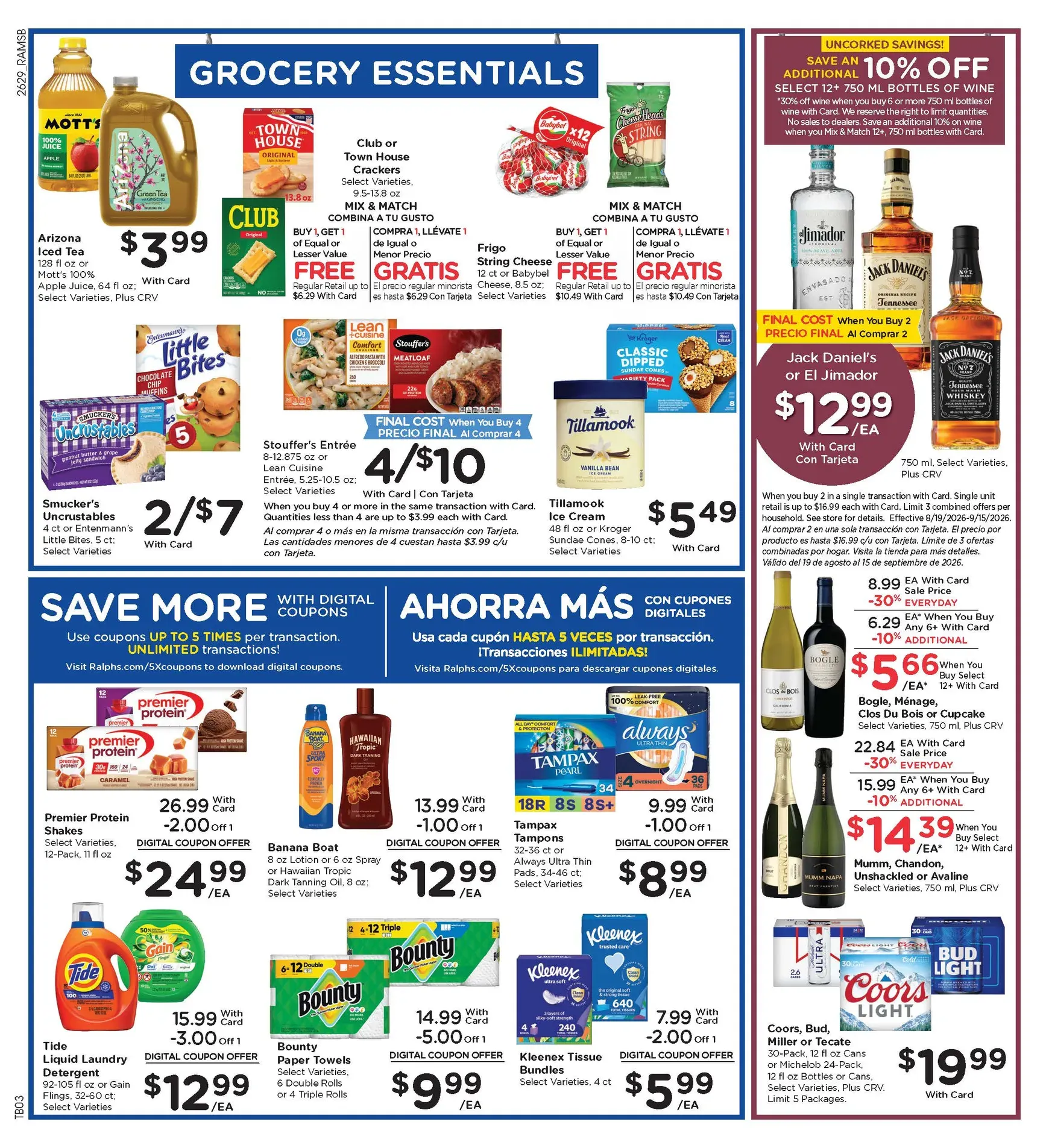 Weekly promotion Current Ralphs leaflet valid from Wednesday 08/19/2026 to Tuesday 08/25/2026 spanning from August 19 to August 25 2026 - Page 8 for Catalogue 365