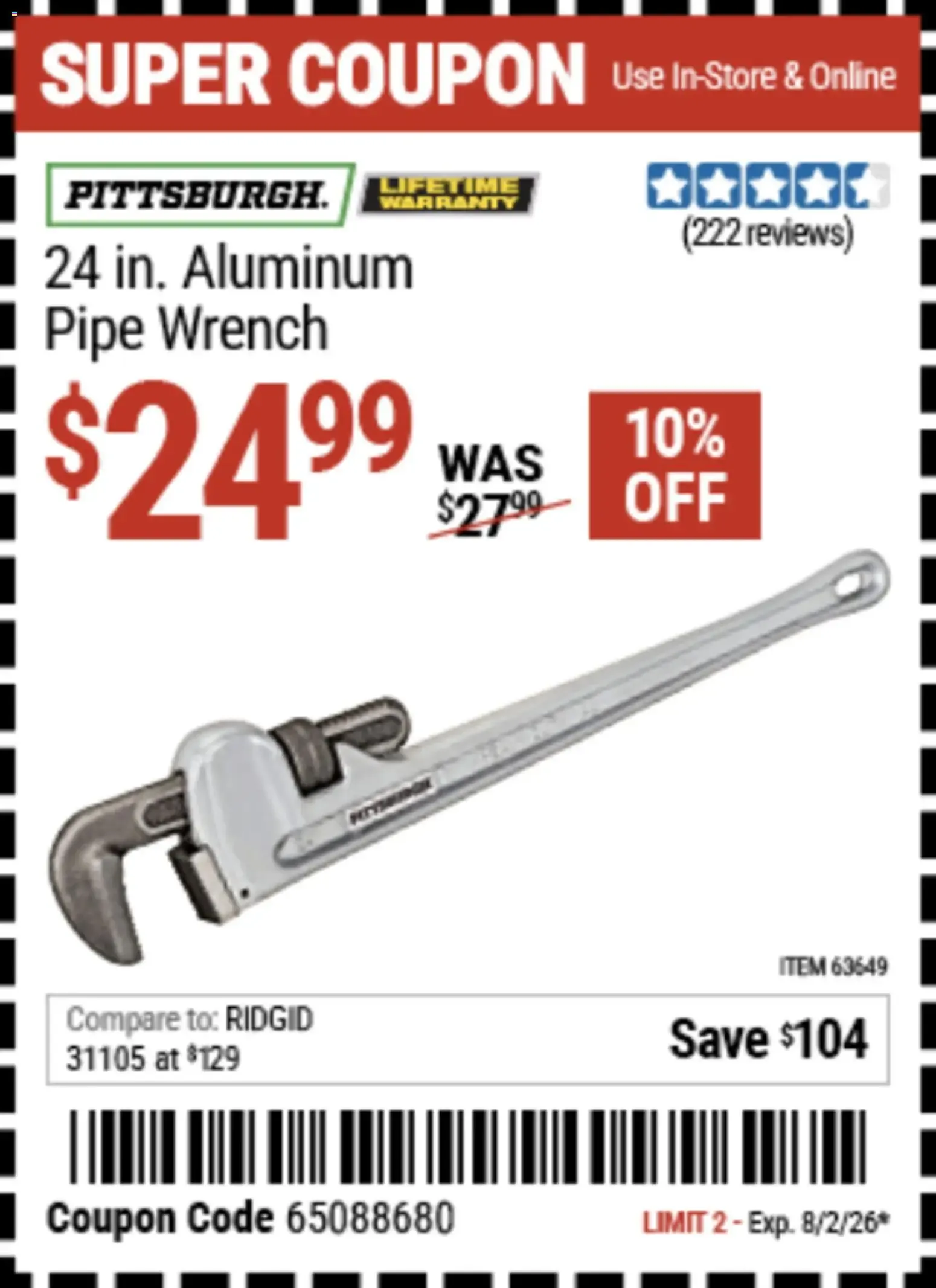 Weekly ad Harbor Freight Coupon Deals from July 20 to August 2 2026 - Page 11