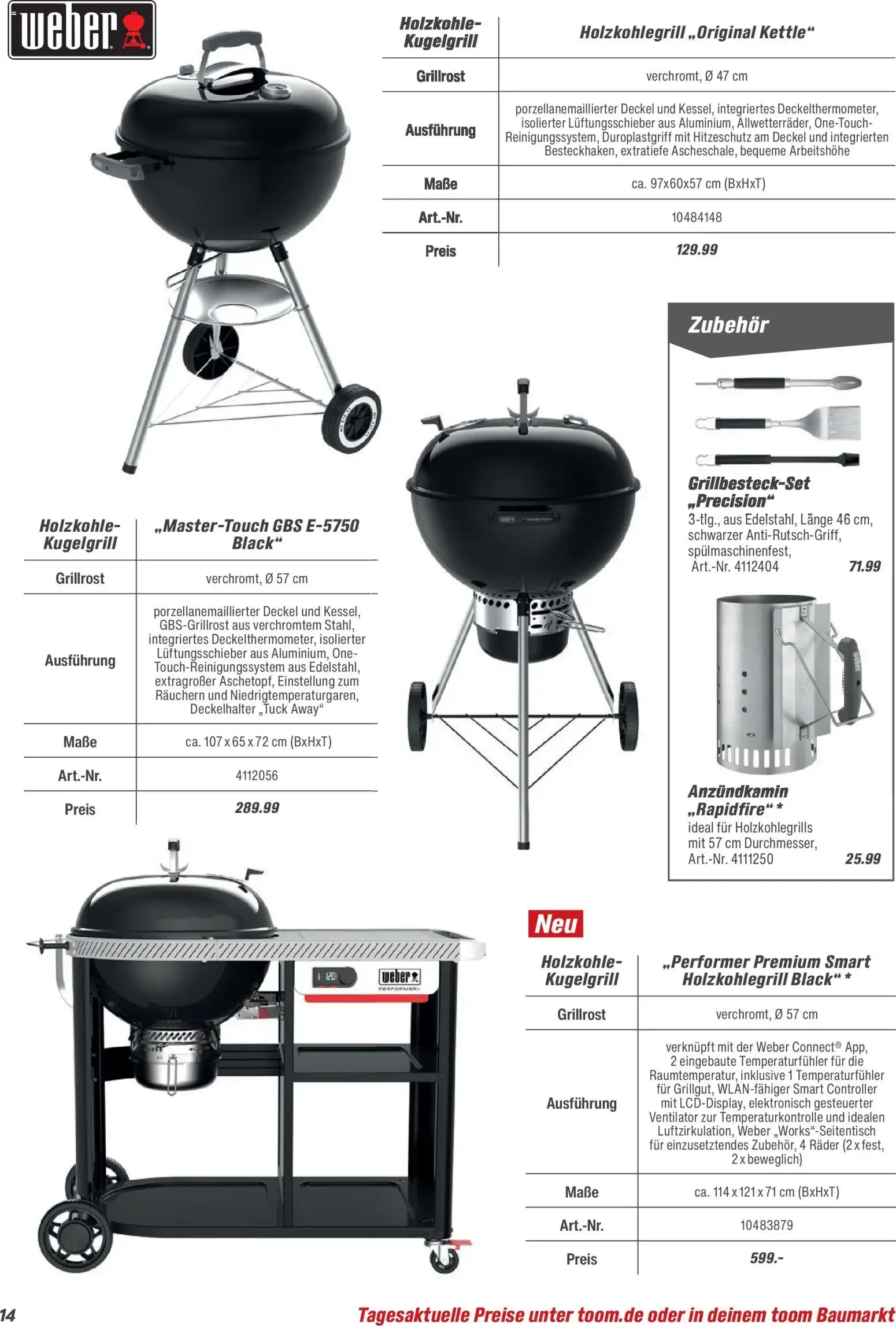 Toom Baumarkt Grills & Zubehör 2026 vom 14.02.2026 – Angebote online von 14. Februar bis 31. Dezember 2026 - Prospekt seite 13