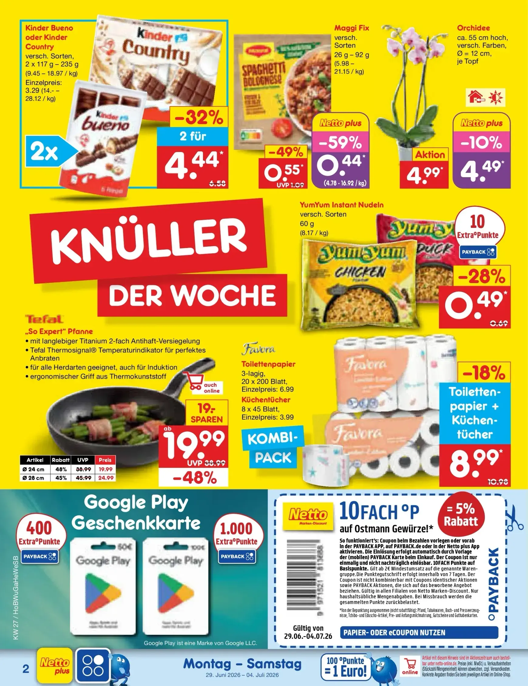 Netto Marken Discount - Sonderangebote Prospekt – von Montag 29.06.2026 bis Samstag 04.07.2026 von 29. Juni bis 4. Juli 2026 - Prospekt seite 2