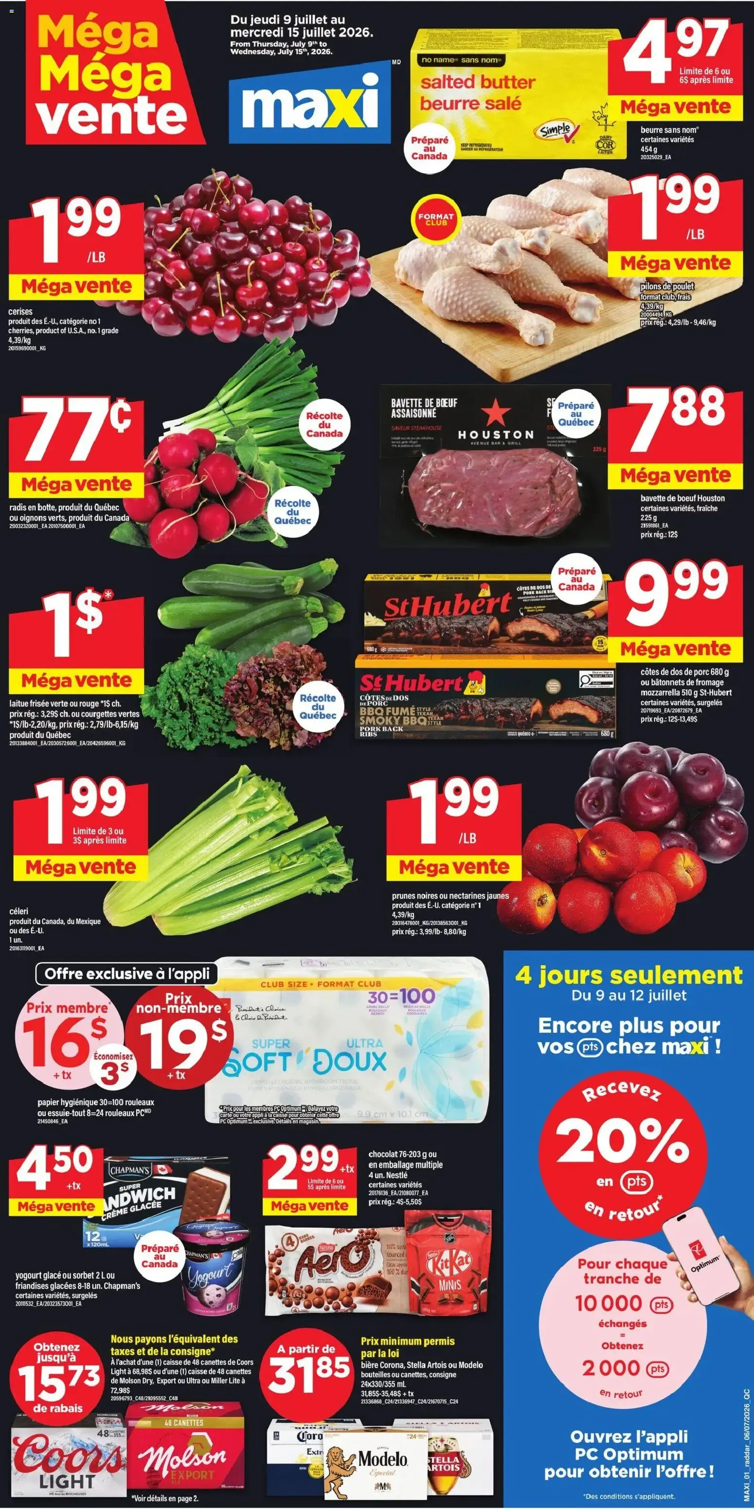 Maxi weekly flyer / circulaire from Jul 9, 2026 > weekly specials & deals from July 9 to July 15 2026 - flyer page 1