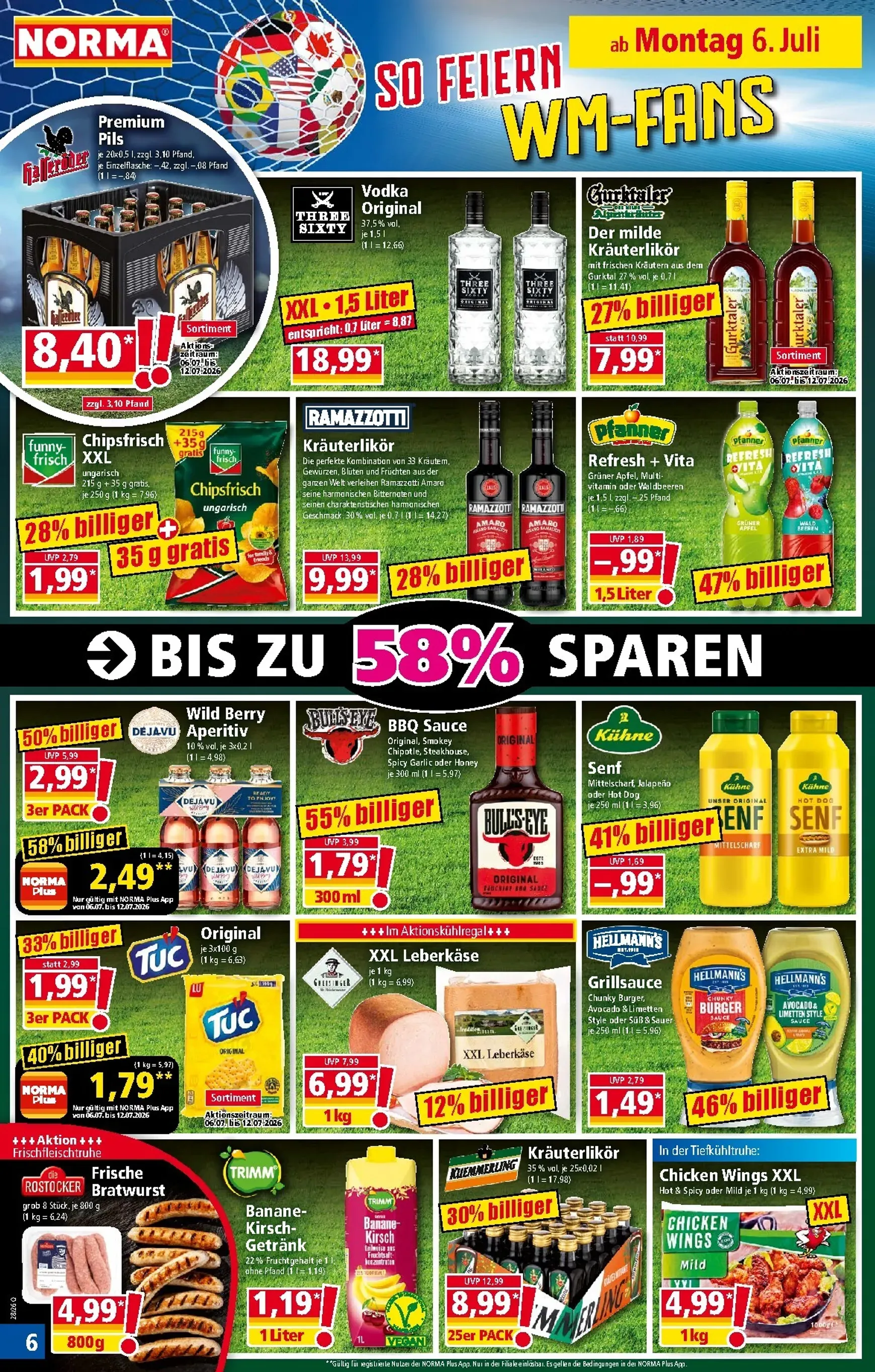 Norma Prospekt nächste Woche – von Montag 06.07.2026 bis Samstag 11.07.2026 von 6. Juli bis 11. Juli 2026 - Prospekt seite 6