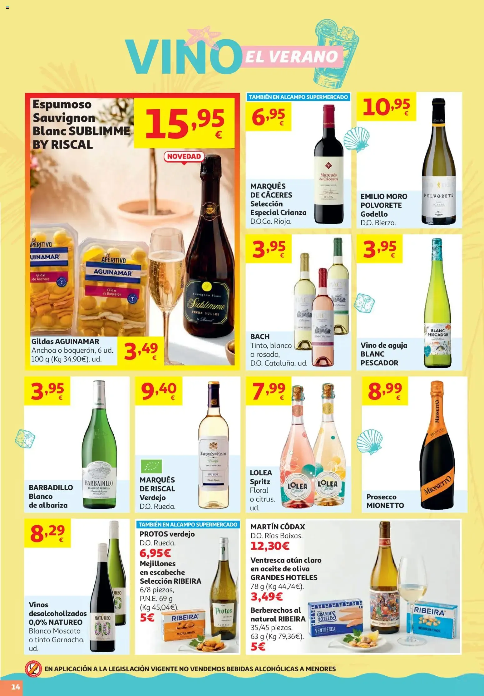 Catálogo de Alcampo: Sales ganando - Vino El Verano 30 de junio al 14 de julio 2026 - Página 14
