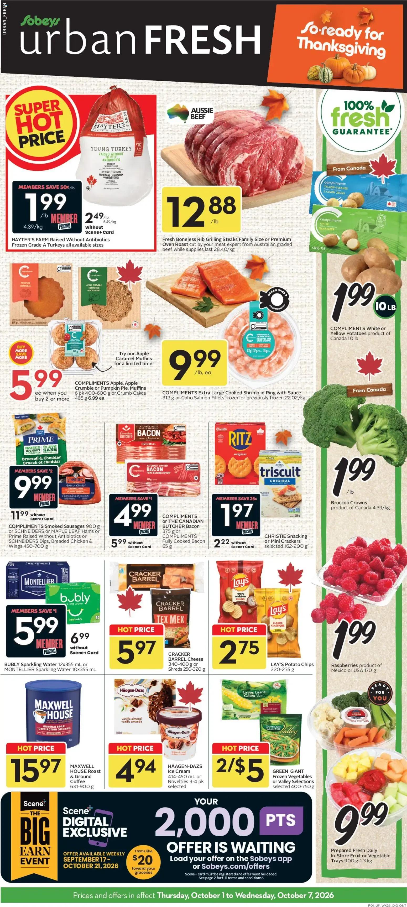 Sobeys Urban Fresh Weekly Flyer from October 1 to October 7 2026 - flyer page 1