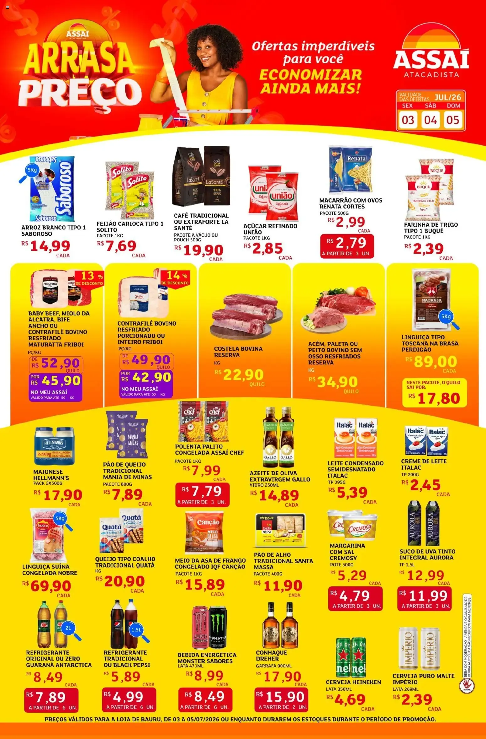 Encarte de Assaí Atacadista ofertas - SP de 03/07/2026 | Promoções Online 3 de julho até 5 de julho 2026 - Pagina 1