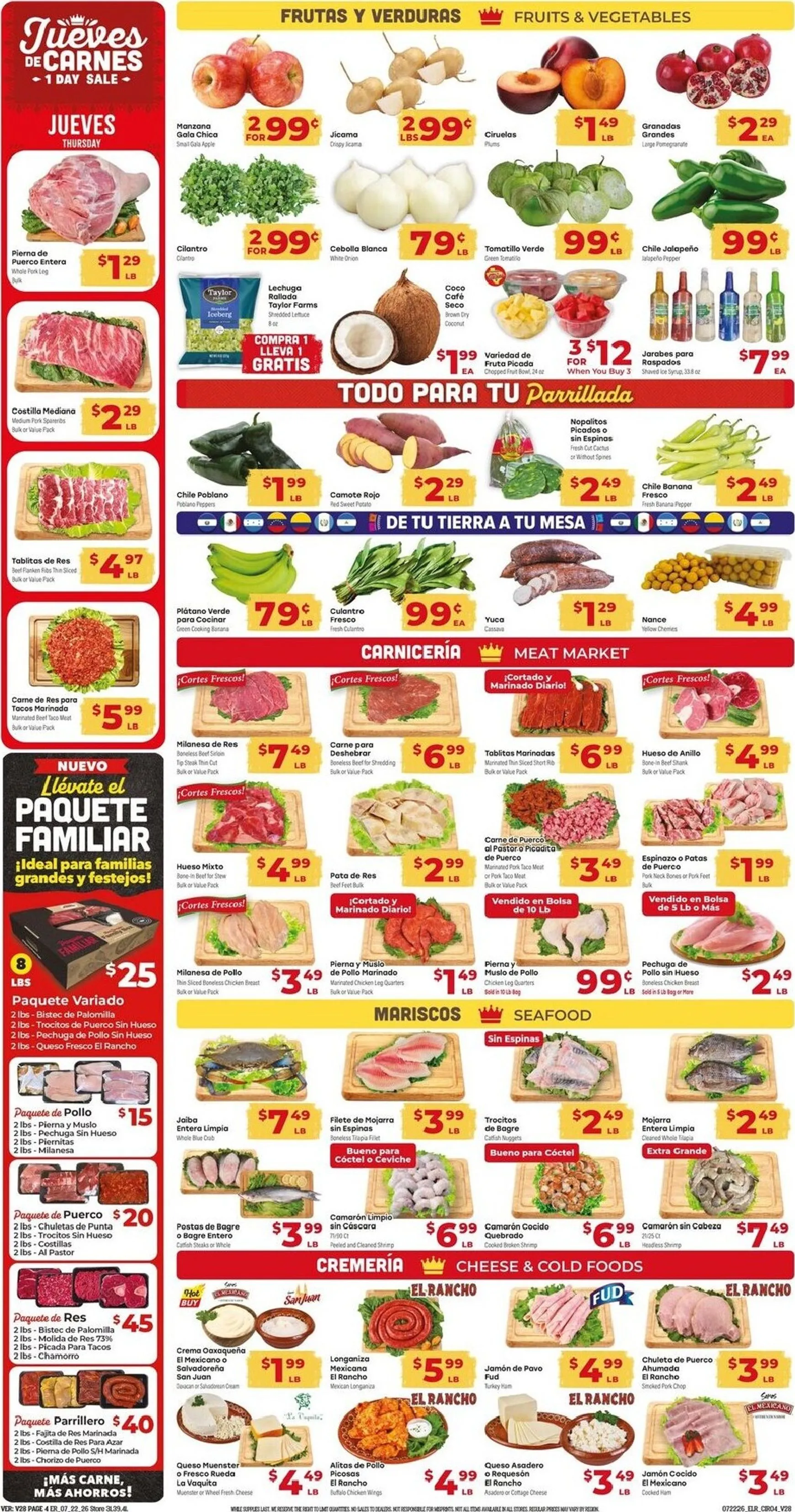 Weekly ad Current El Rancho leaflet valid from Wednesday 07/22/2026 to Tuesday 07/28/2026 from July 22 to July 28 2026 - Page 4