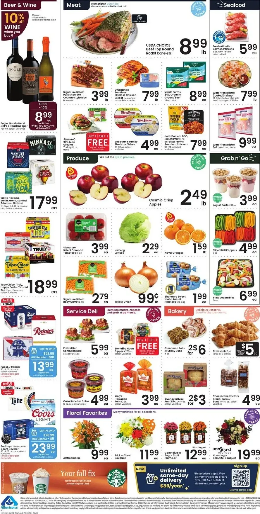 Weekly promotion Current Albertsons leaflet valid from Wednesday 10/21/2026 to Tuesday 10/27/2026 spanning from October 21 to October 27 2026 - Page 5 for Catalogue 365