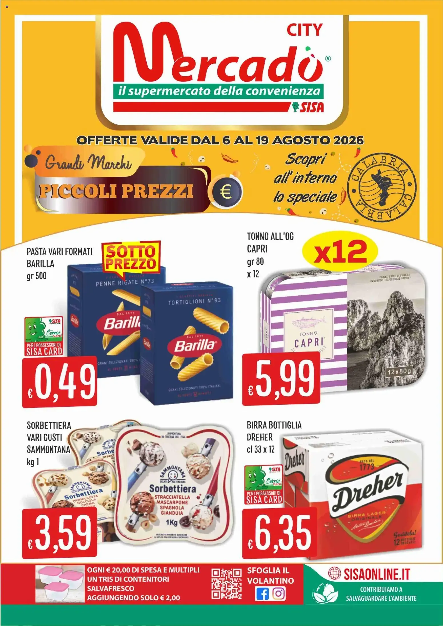 Nuovo SISA volantino Mercadò City dal 06/08/2026 > offerte anteprima 🛍️ da 6 agosto a 19 agosto di 2026 - Pagina del volantino 1