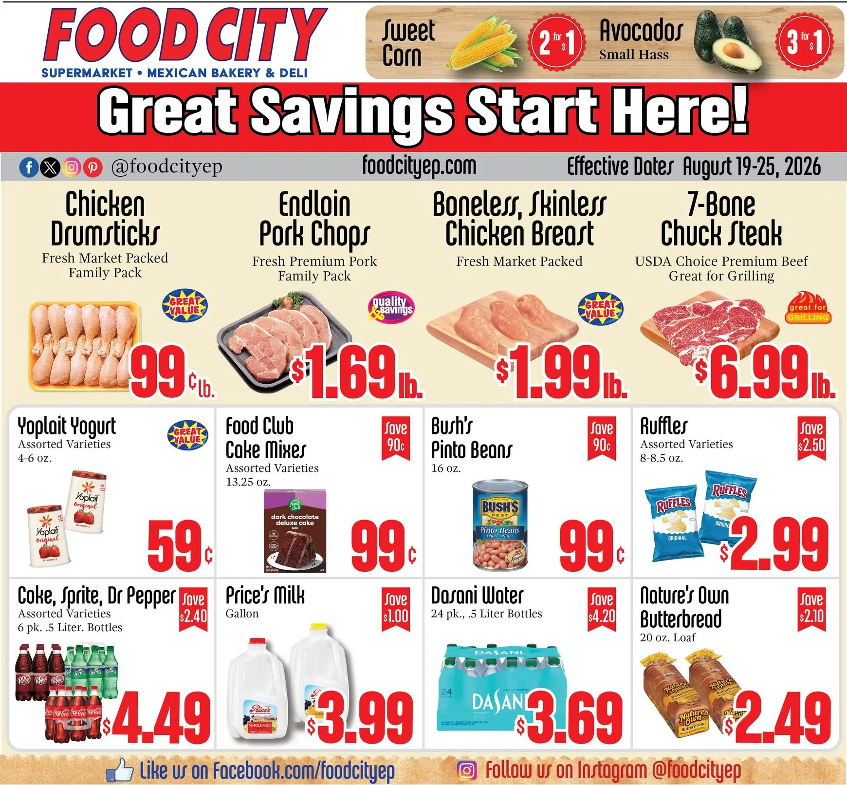 Weekly ad Food City - Great Savings Start Here! from August 19 to August 25 2026 - Page 1