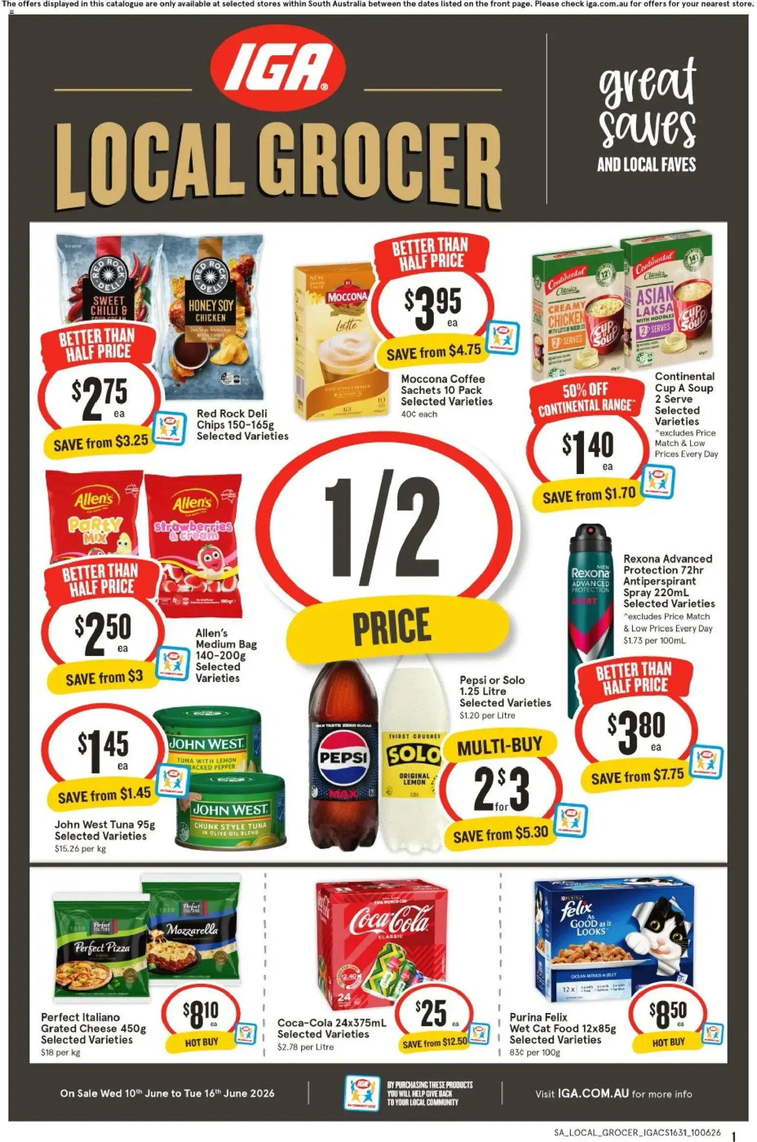 IGA Local Grocer - Great Saves and Local Faves - Catalogue valid from 10 June to 16 June 2026 - page 1