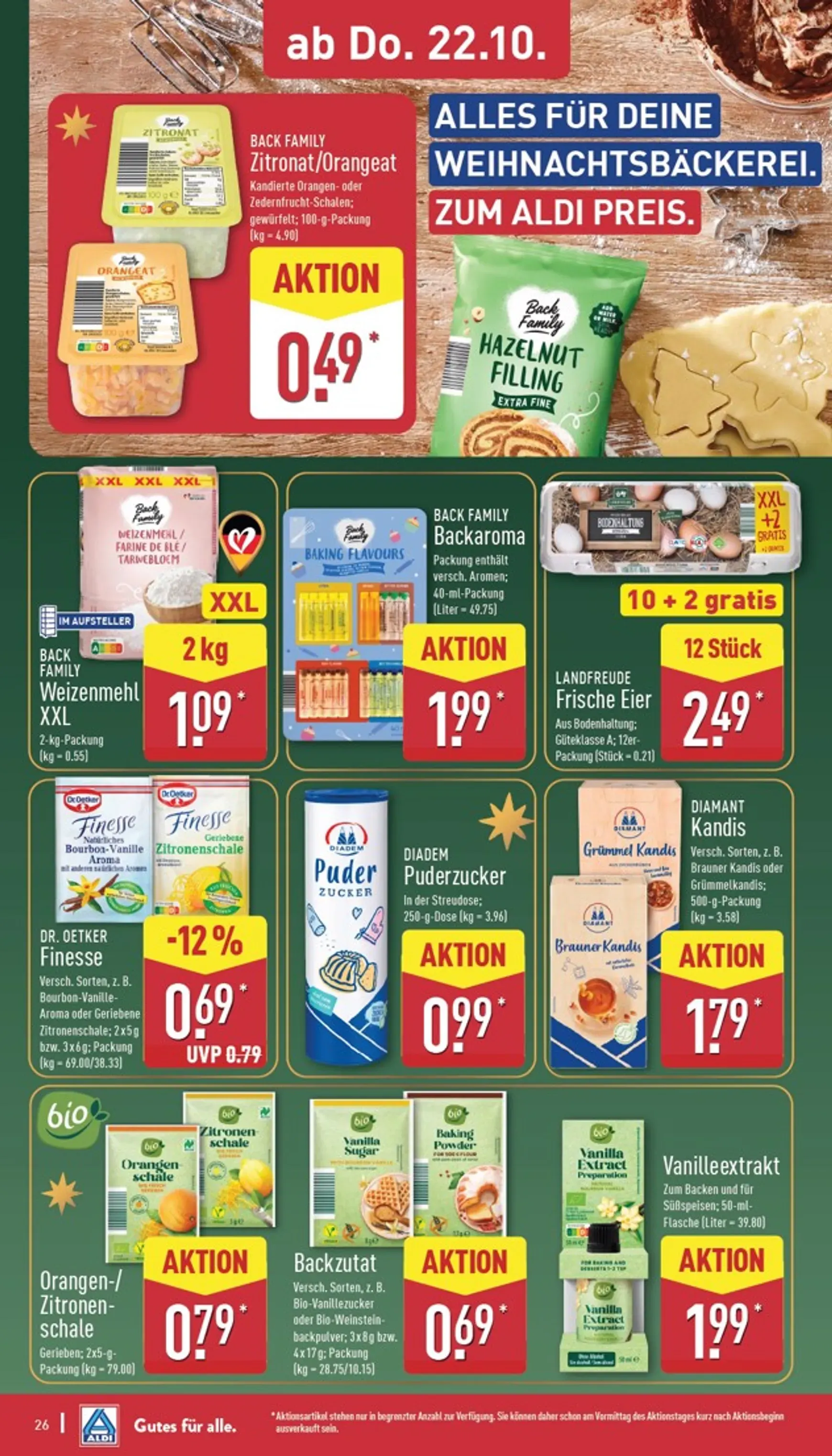 ALDI: Gutes für alle. Zum ALDI Preis. von 19. Oktober bis 24. Oktober 2026 - Prospekt seite 26