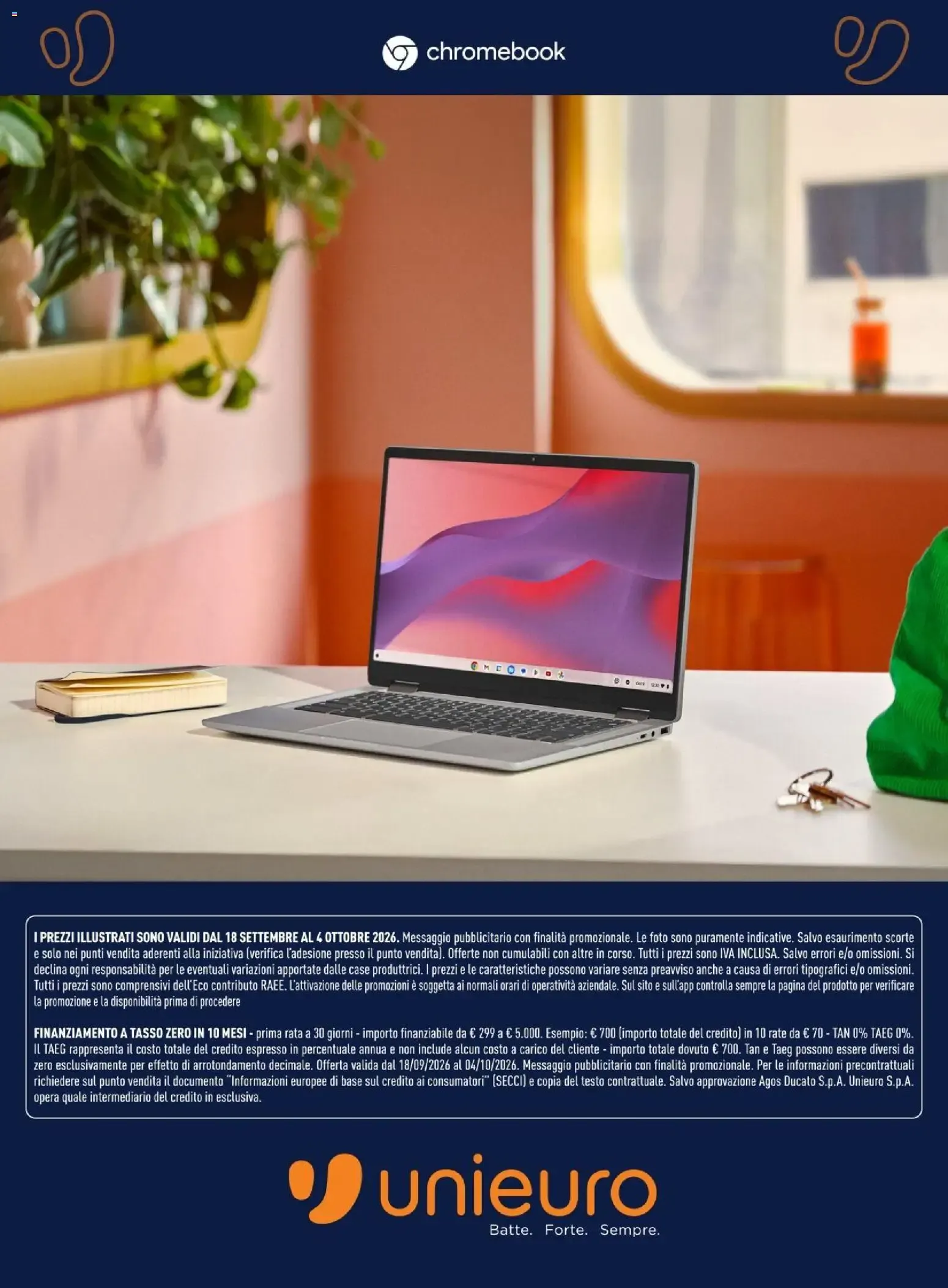Nuovo Unieuro volantino Chromebook dal 18/09/2026 > offerte anteprima 🛍️ da 18 settembre a 4 ottobre di 2026 - Pagina del volantino 8