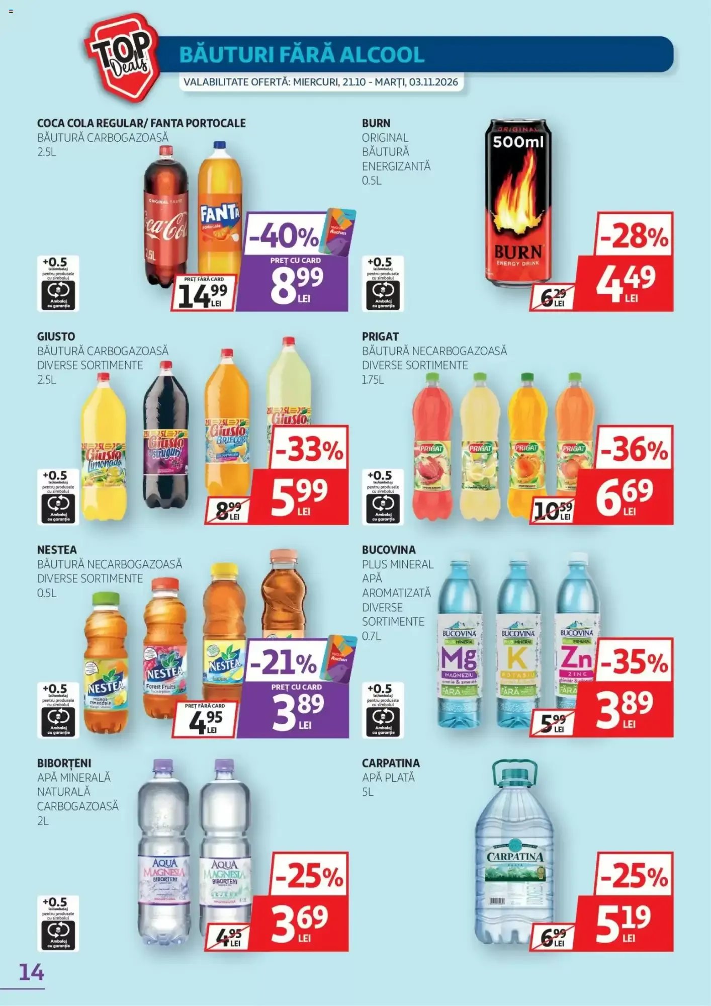 Catalog Catalog Auchan de la 21 octombrie până la 3 noiembrie 2026 - Revista Pagina 14
