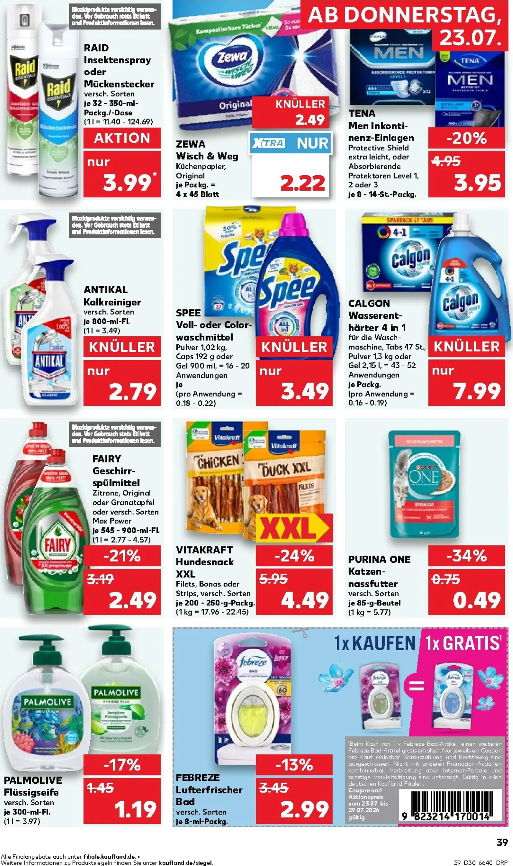 Kaufland Prospekt nächste Woche – von Donnerstag 23.07.2026 bis Mittwoch 29.07.2026 von 23. Juli bis 29. Juli 2026 - Prospekt seite 40