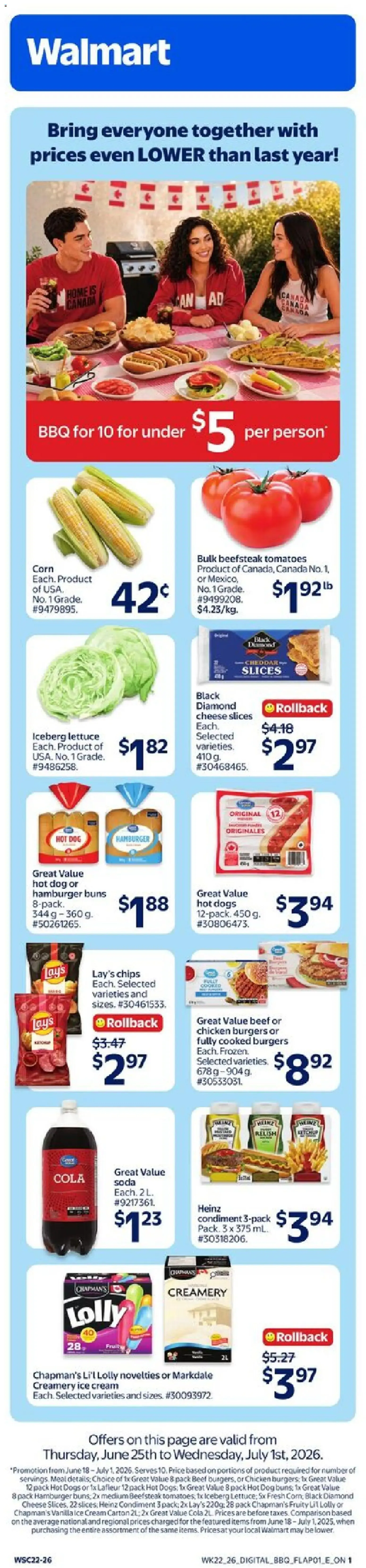 Walmart weekly flyer from Jun 25, 2026 > weekly specials & deals from June 25 to July 1 2026 - flyer page 2