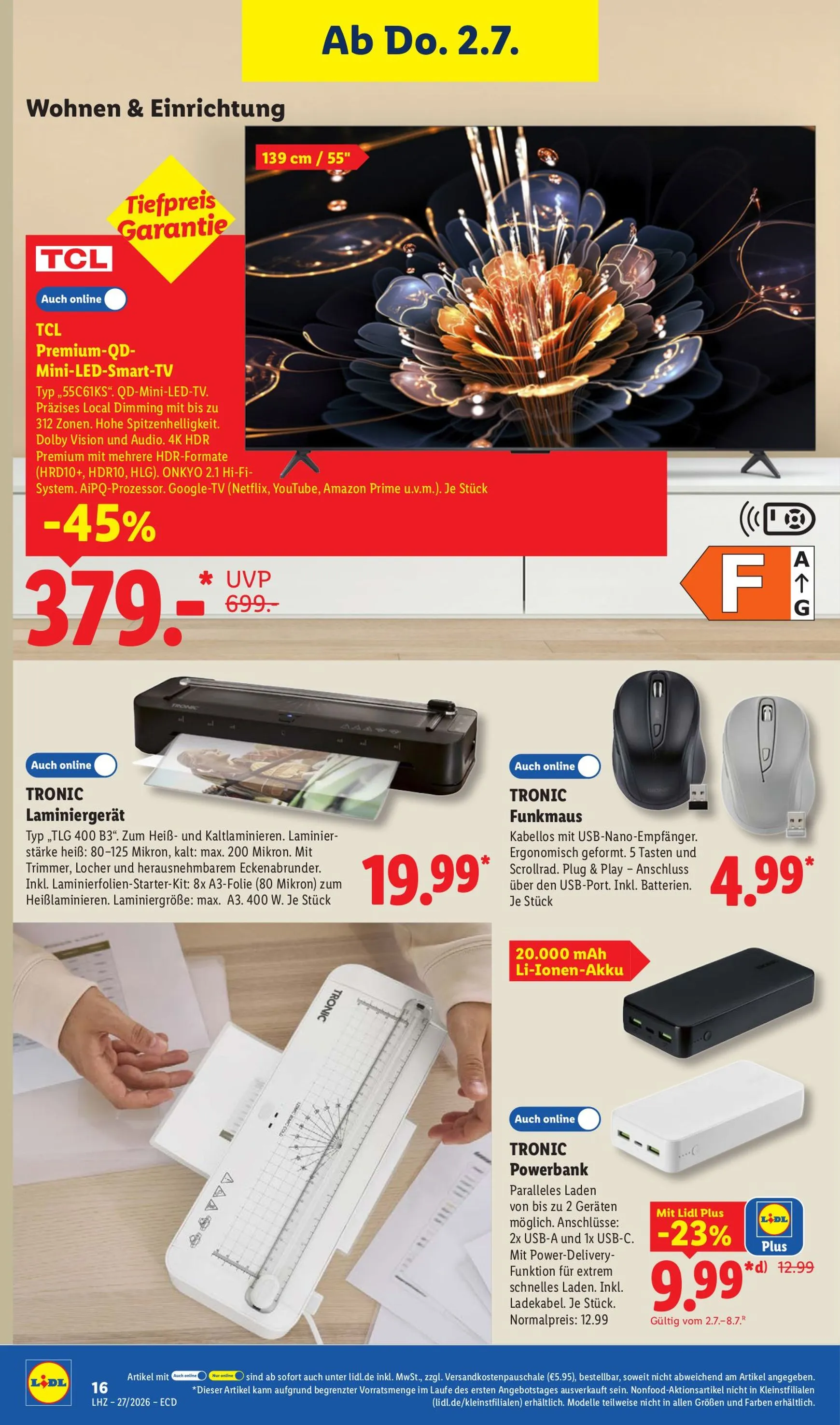 Lidl Prospekt – von Montag 29.06.2026 bis Samstag 04.07.2026 von 29. Juni bis 4. Juli 2026 - Prospekt seite 43