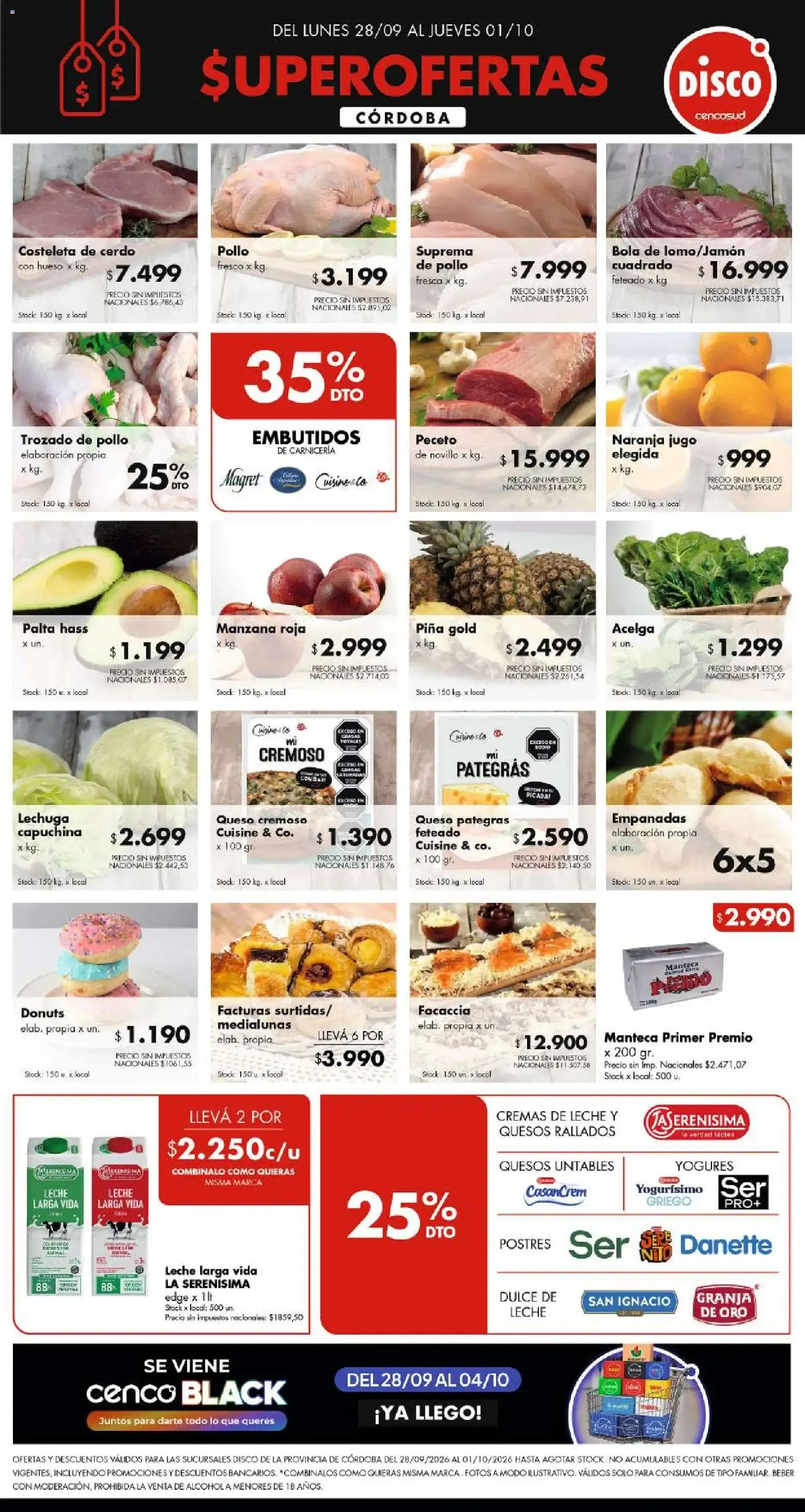 Ofertas de Disco - FERIA DE FRESCOS CORDOBA del 28/09/2026 - 01/10/2026 28 de septiembre al 1 de octubre 2026 - Página 1 del catálogo