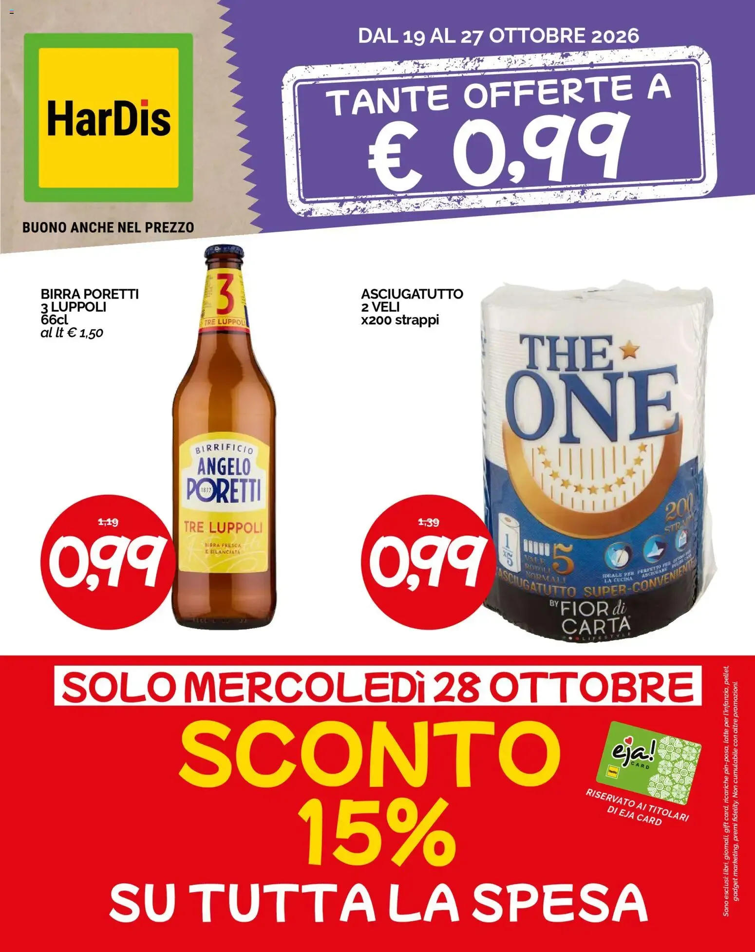 HarDis volantino dal 19/10/2026 - online Offerte da 19 ottobre a 27 ottobre di 2026 - Pagina del volantino 1