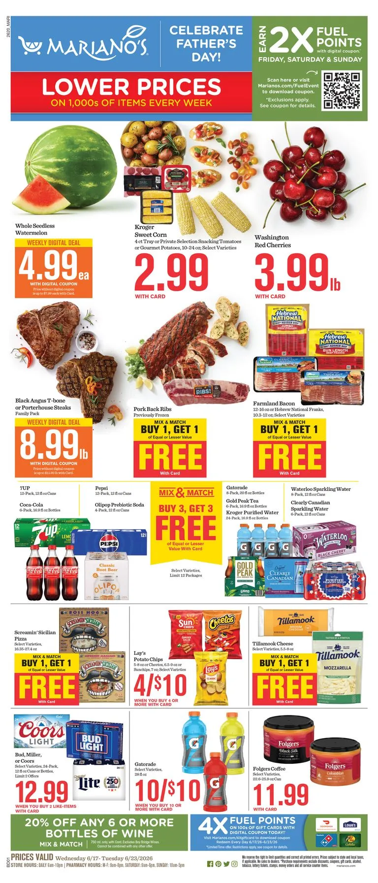 Weekly ad Mariano's - Ofertas Semanales y Especiales Día del Padre from June 17 to June 23 2026 - Page 1