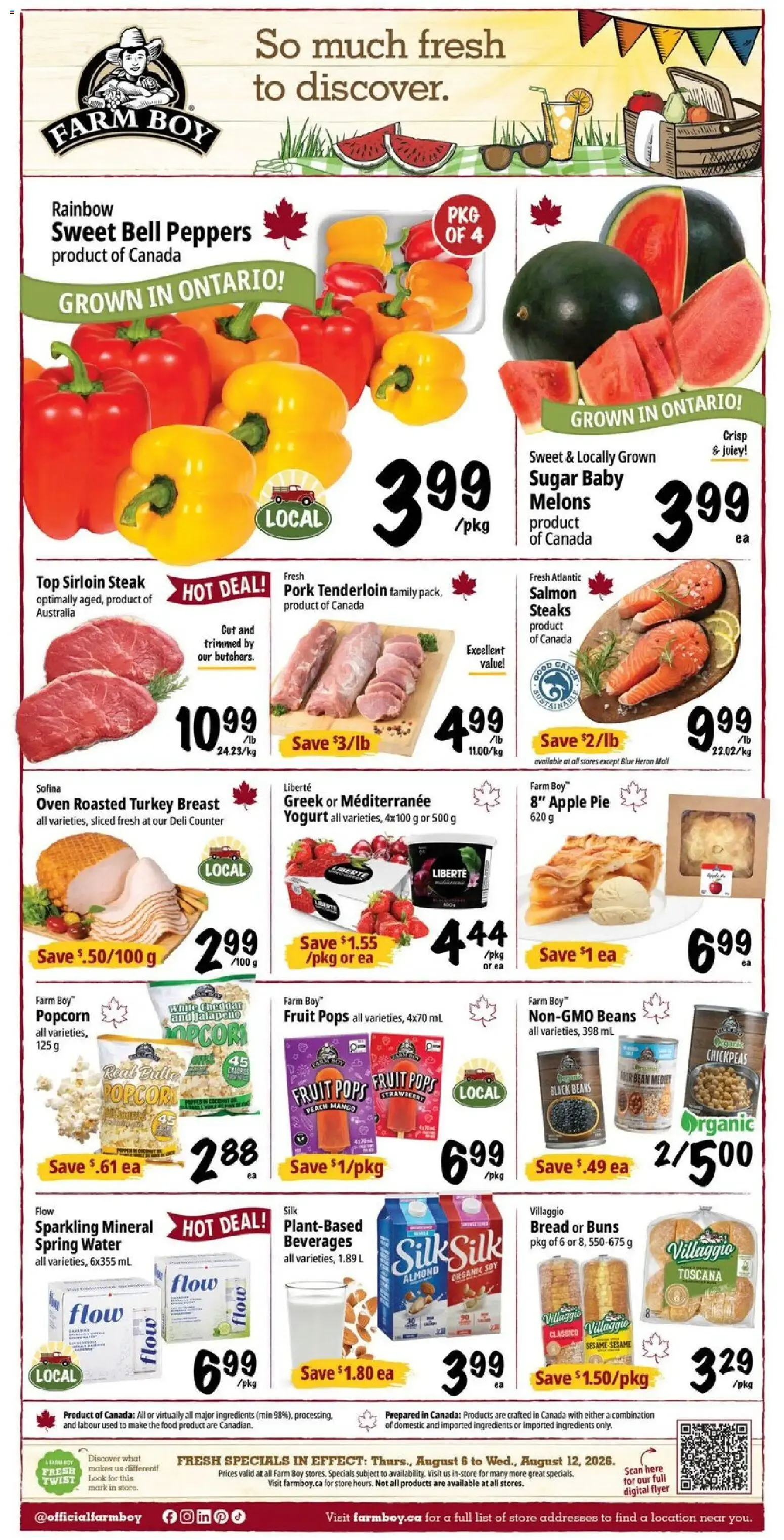 Farm Boy weekly flyer / circulaire from August 6 to August 12 2026 - flyer page 1