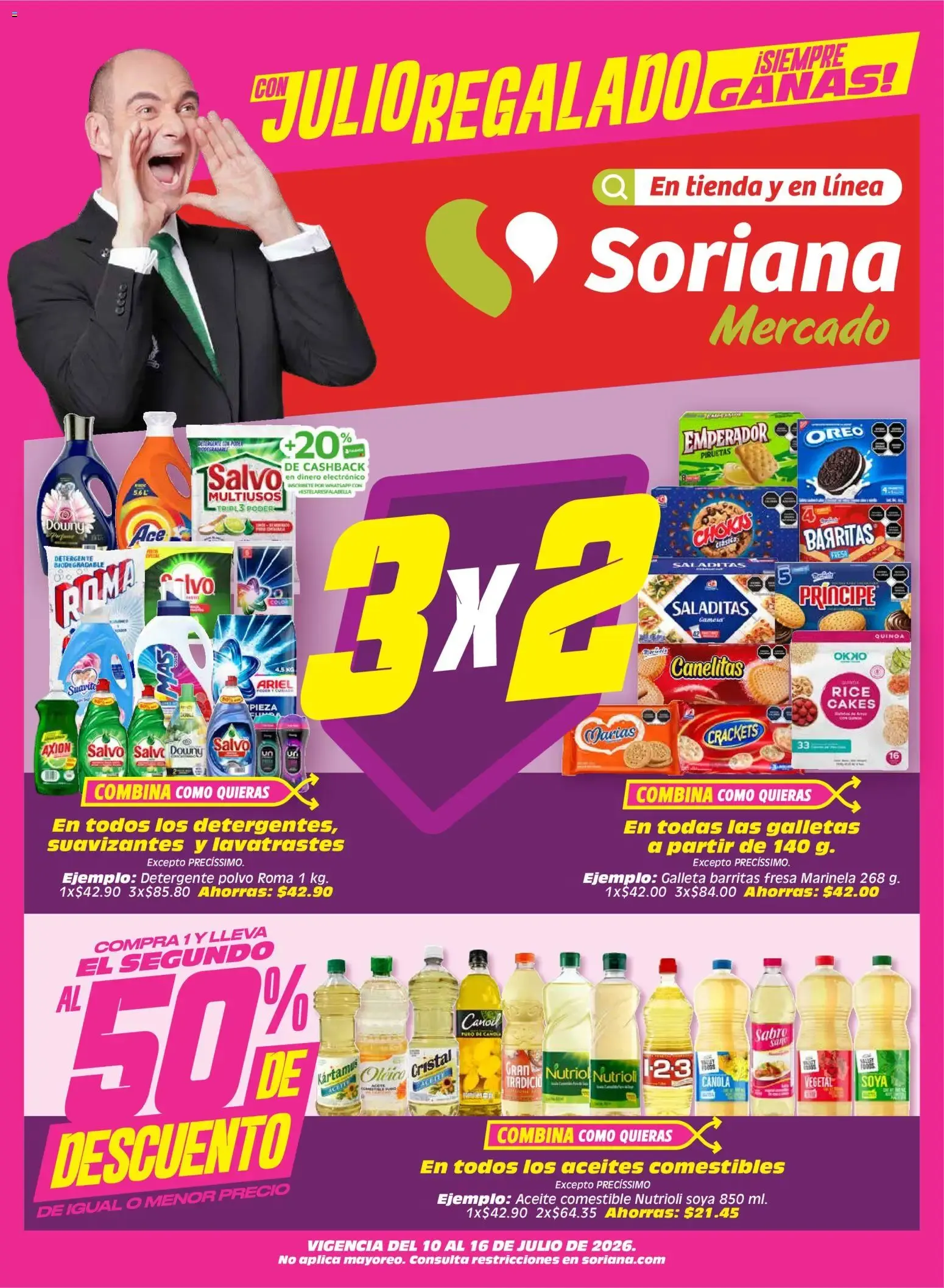 Catálogo de SORIANA ofertas hoy de 10/07/2026 - Folleto Julio 10 de julio al 16 de julio 2026 - Pagina 1