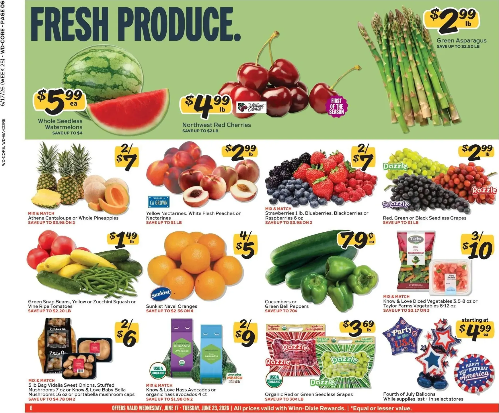 Weekly ad Current Winn-Dixie leaflet valid from Wednesday 06/17/2026 to Tuesday 06/23/2026 from June 17 to June 23 2026 - Page 6