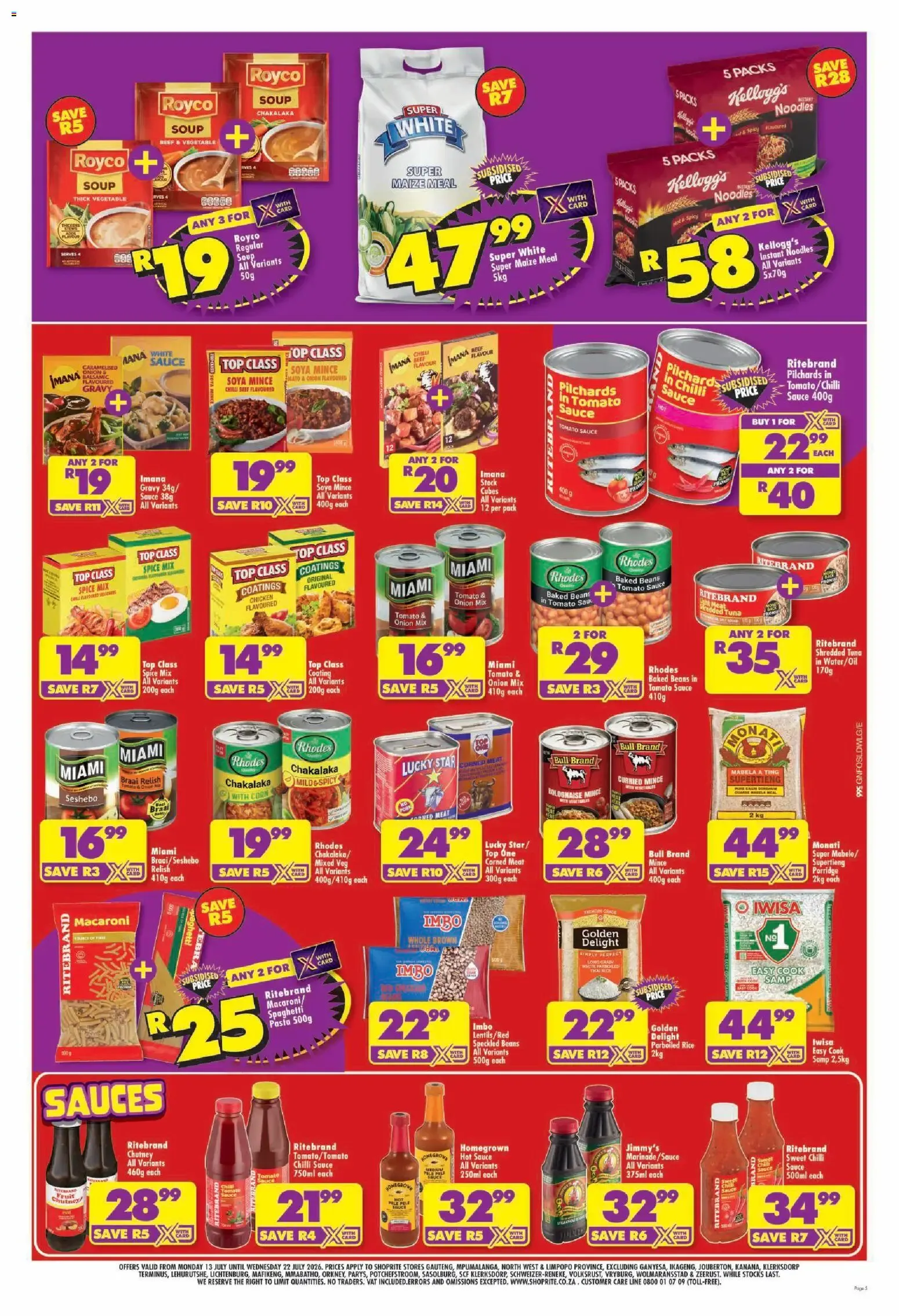 Shoprite - Gauteng - Low Price Lowduuuma (13/07/2026 - 22/07/2026) → Online Catalogue from 13 July to 22 July 2026 - Catalogue Page 5