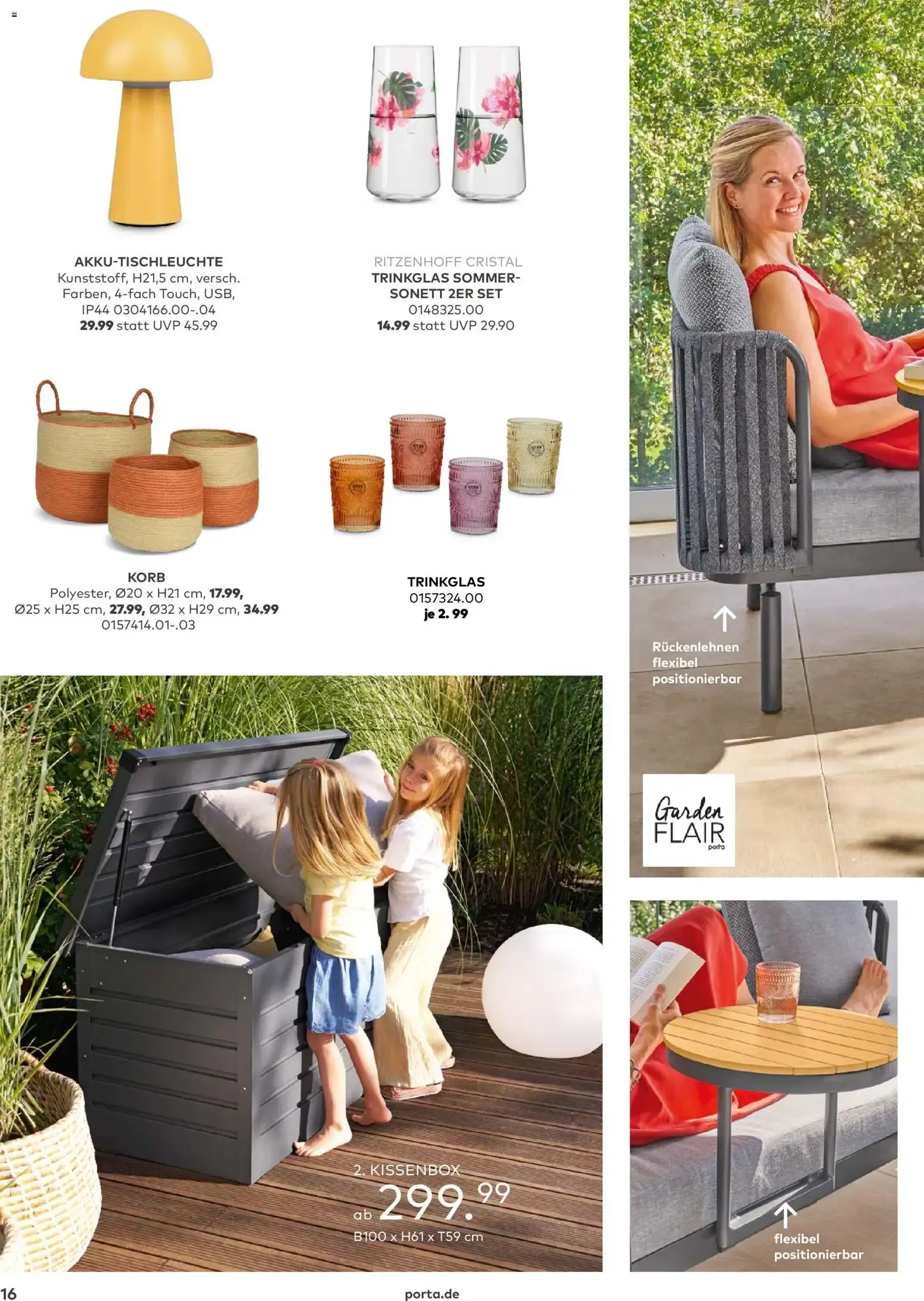 Porta! Gartenmöbel Katalog (ab 01.03.2026) zum Blättern von 1. März bis 31. August 2026 - Prospekt seite 16