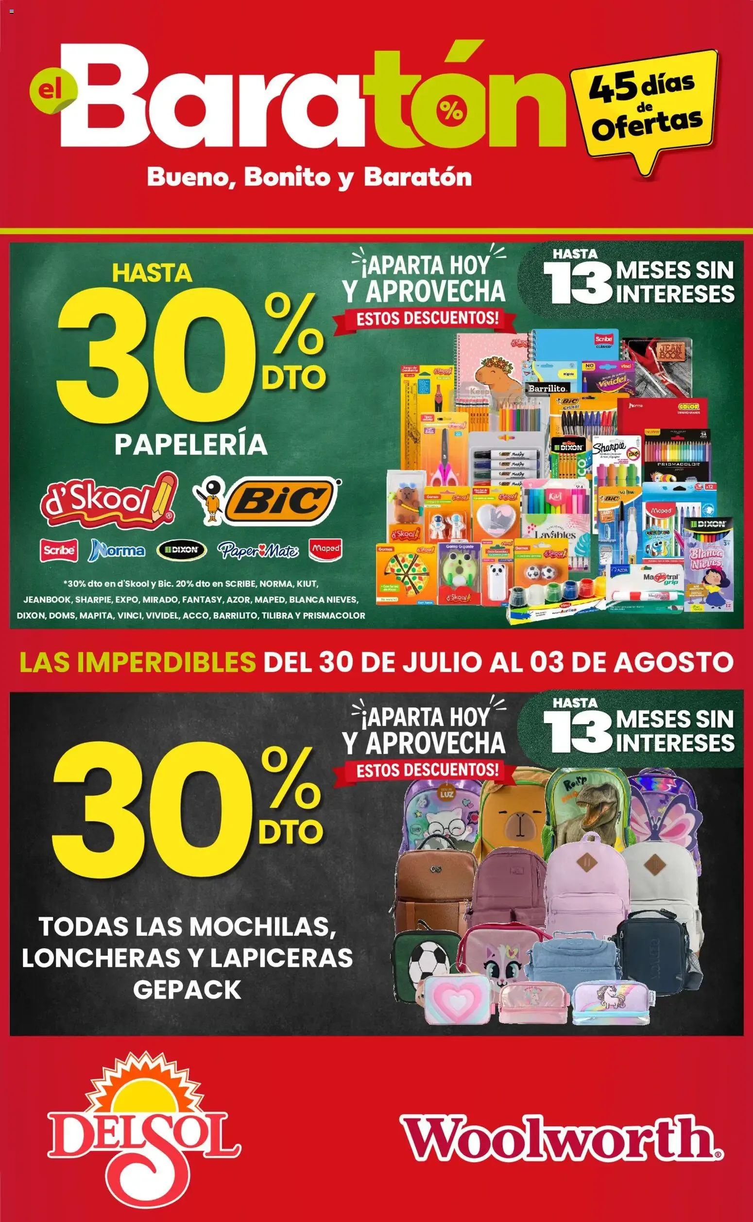 Catálogo de Del Sol y Woolworth catálogo Bueno, Bonito y Baratón (30/07/2026 - 03/08/2026) - catálogo en línea 30 de julio al 3 de agosto 2026 - Pagina 1