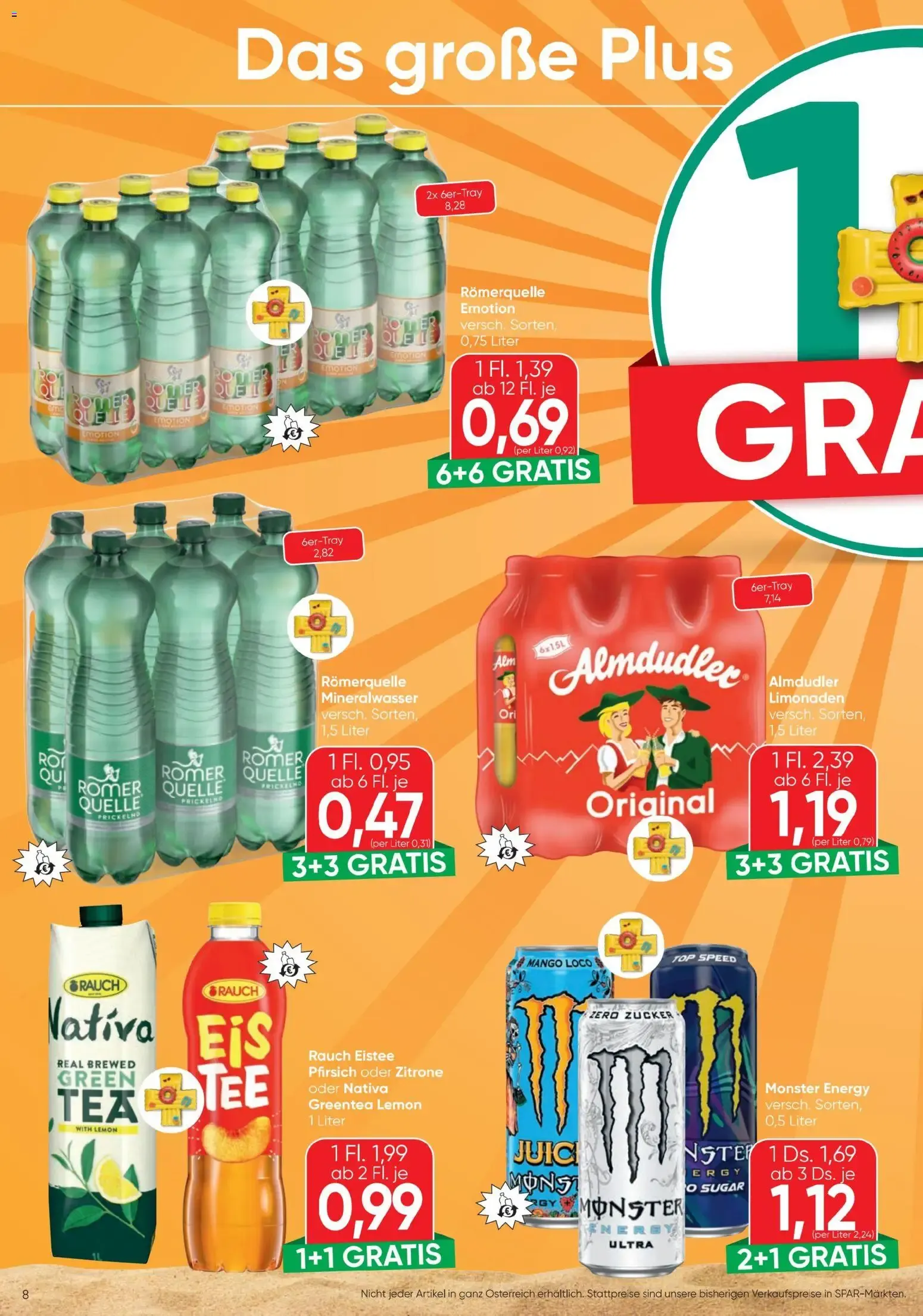 Spar - Flugblatt (01.07.2026) - Angebote und Prospekt von 1. Juli bis 15. Juli 2026 - Flugblätt seite 8
