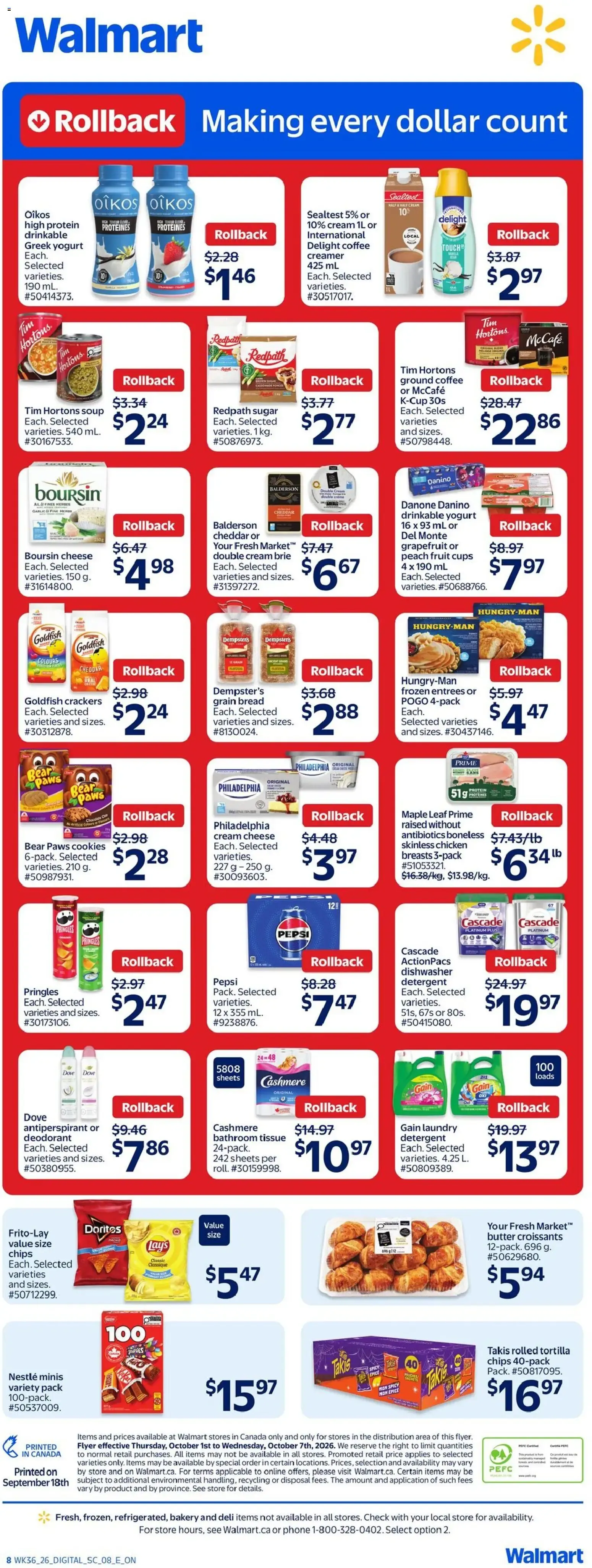 Thanksgiving feast, last year's prices from October 1 to October 7 2026 - flyer page 2