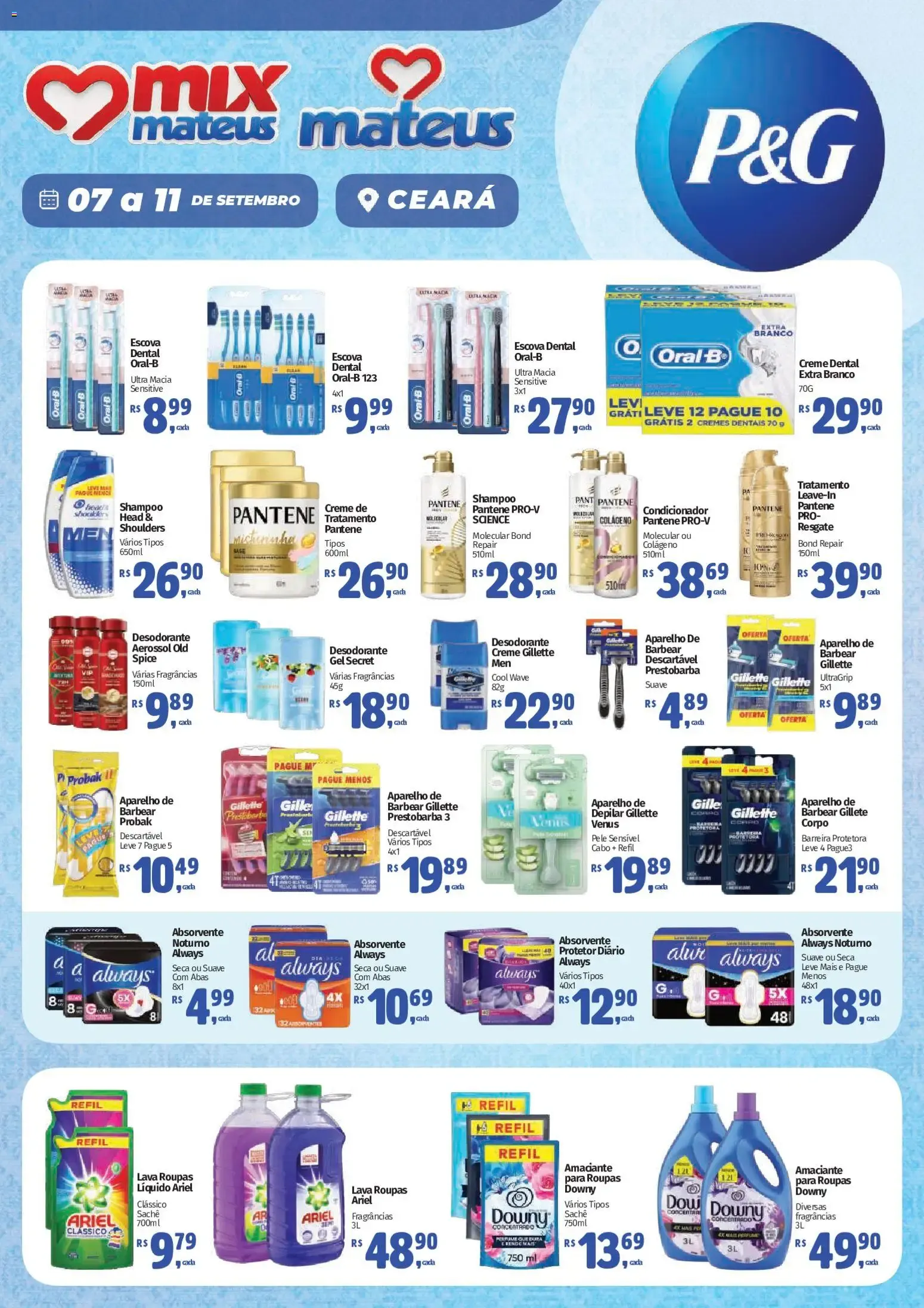 Encarte de Mateus ofertas P&G de 07/09/2026 | Promoções Online 7 de setembro até 11 de setembro 2026 - Pagina 1