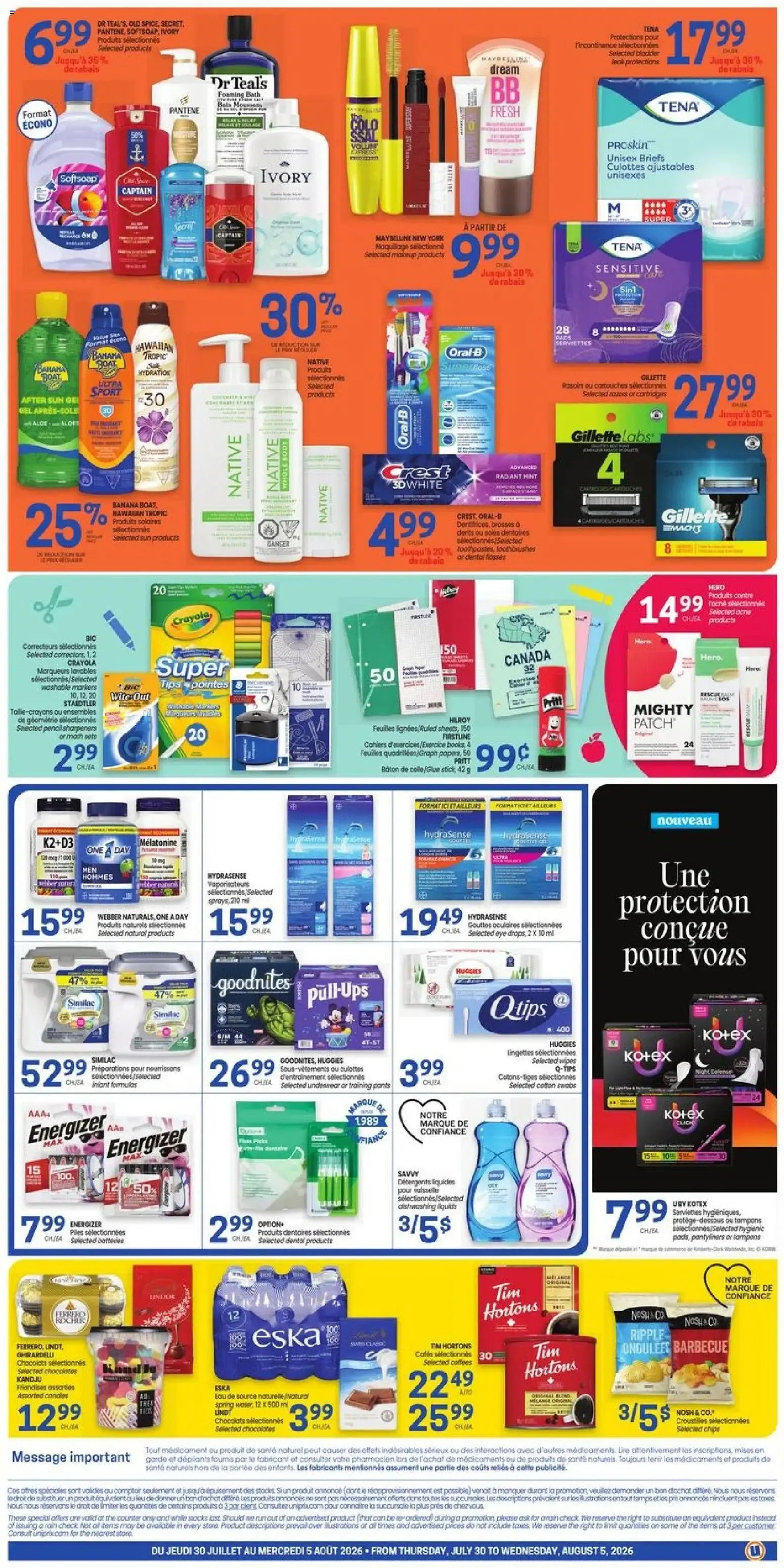 Uniprix weekly flyer / circulaire from Jul 30, 2026 > weekly specials & deals from July 30 to August 5 2026 - flyer page 2