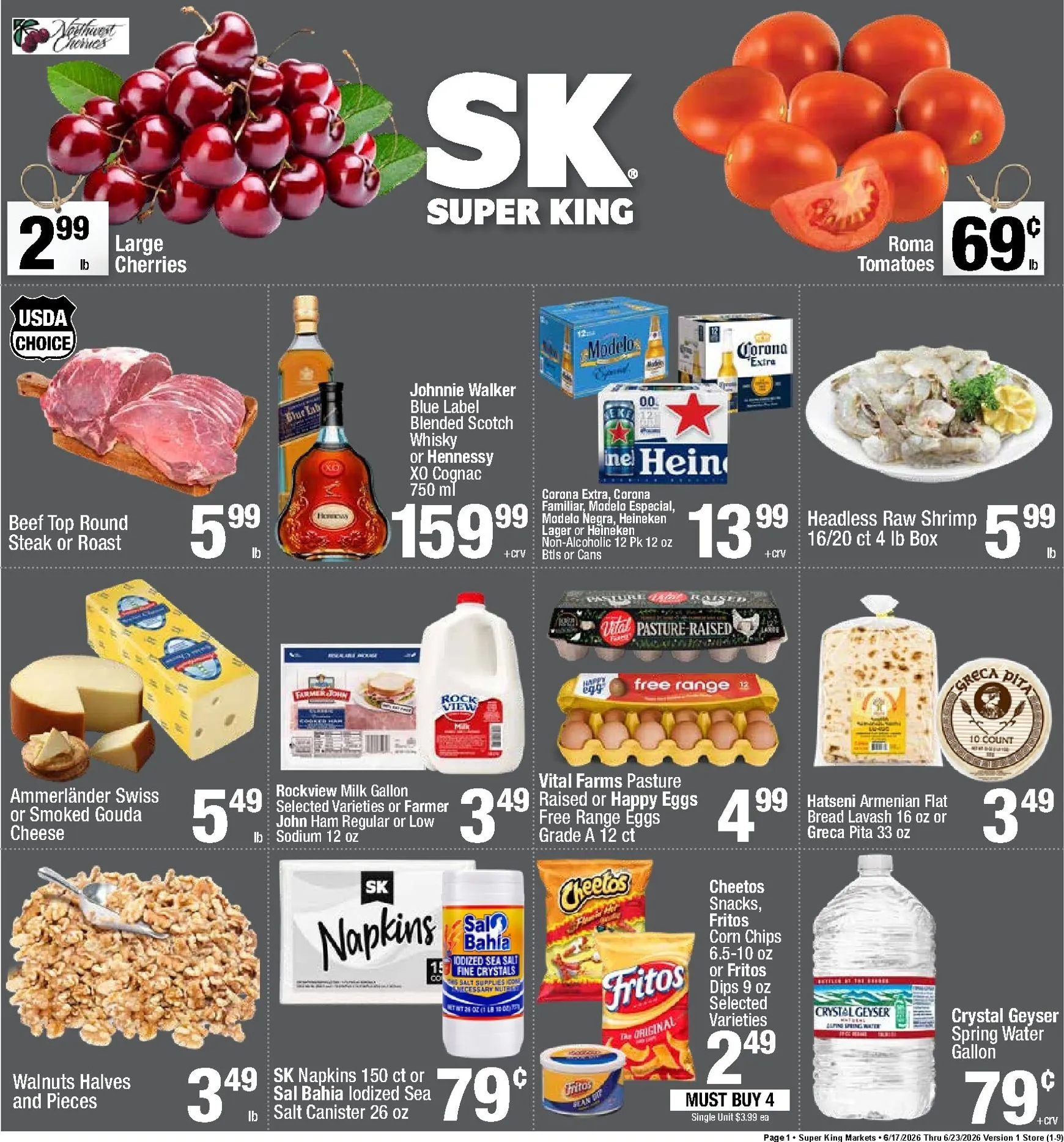 Weekly ad Current Super King leaflet valid from Wednesday 06/17/2026 to Tuesday 06/23/2026 from June 17 to June 23 2026 - Page 1