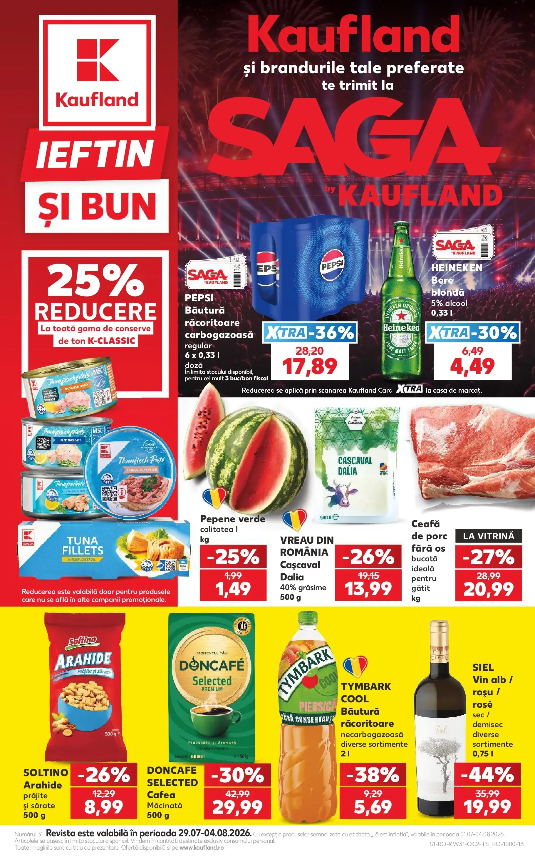 Catalog Kaufland și brandurile tale preferate te trimit la SAGA by KAUFLAND de la 29 iulie până la 4 august 2026 - Revista Pagina 1