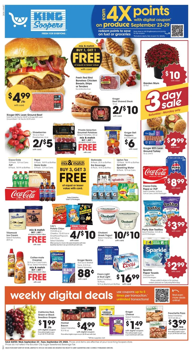 Weekly ad King Soopers Weekly Digital Deals from September 23 to September 29 2026 - Page 1