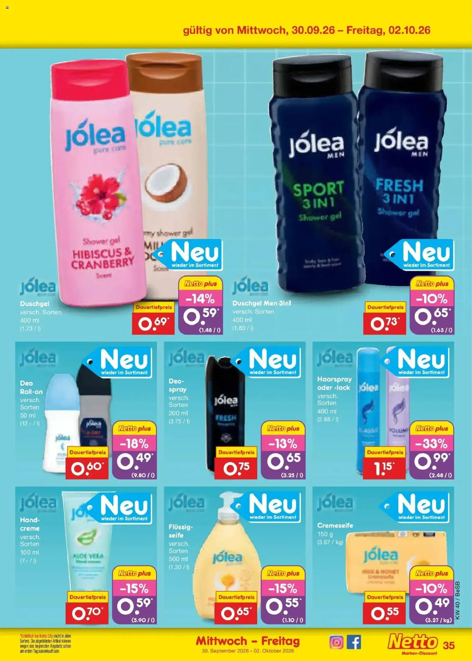 Netto Marken-Discount Prospekt Kremmen (ab 28.09.2026) » Angebote von 28. September bis 2. Oktober 2026 - Prospekt seite 52